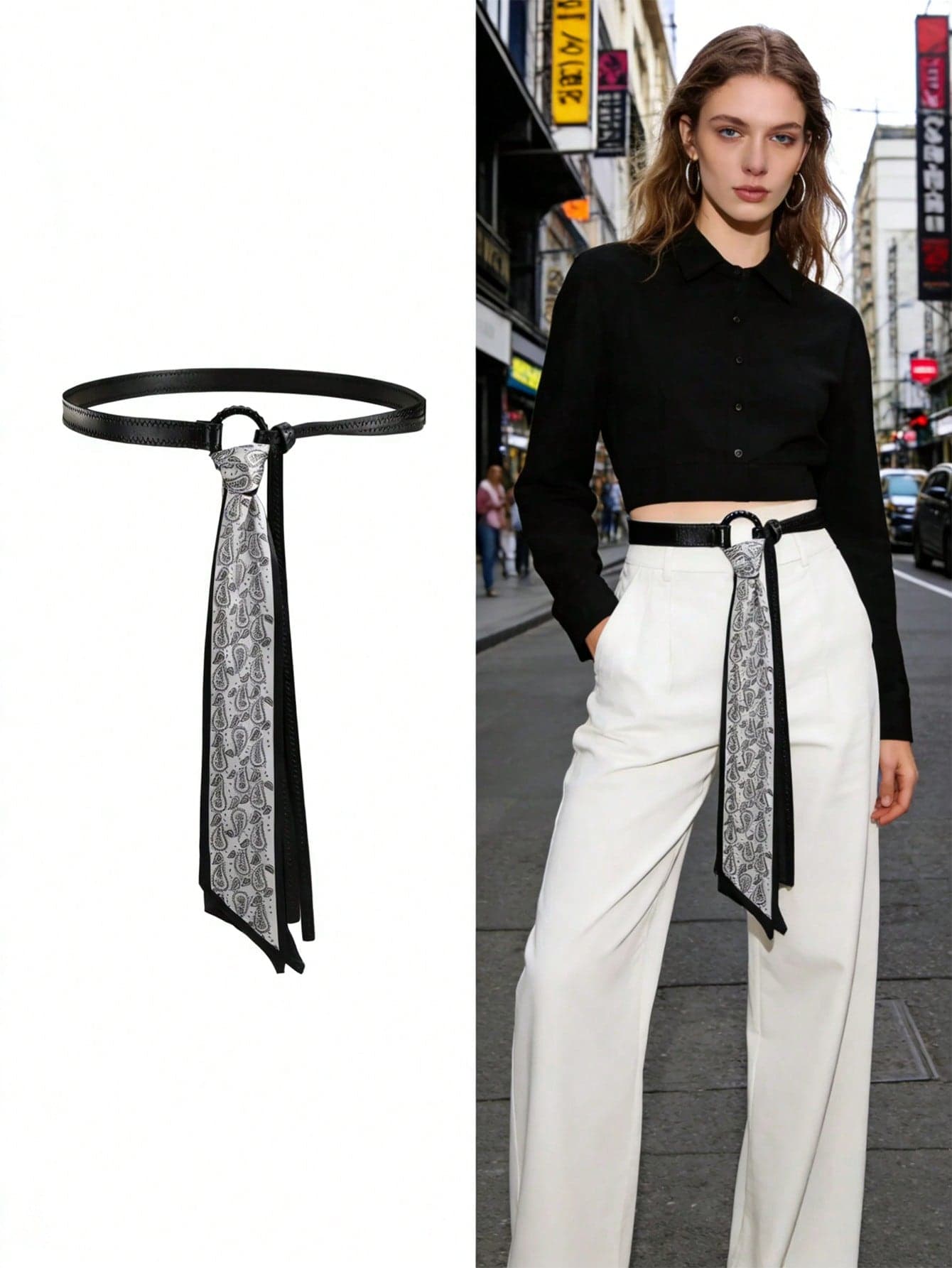 Vintage Minimalist Elegant Scarf Belt, Suitable For Street Dance, Hip-Hop Punk, Commuting And Casual Wear, Essential Waist Accessory, Gift For Friends, Available In Multiple Colors, Suitable For All Seasons, Solid Color Bohemian PU Leather