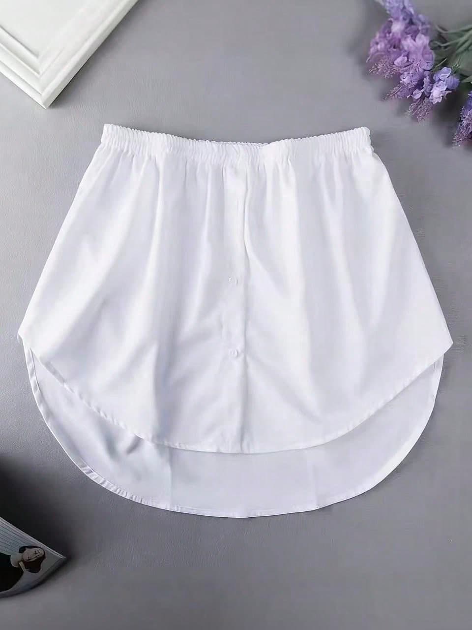 1pc Elastic Waist Extender, Women Shirt Extender, Adjustable Layered Fake Skirt Hem Extender