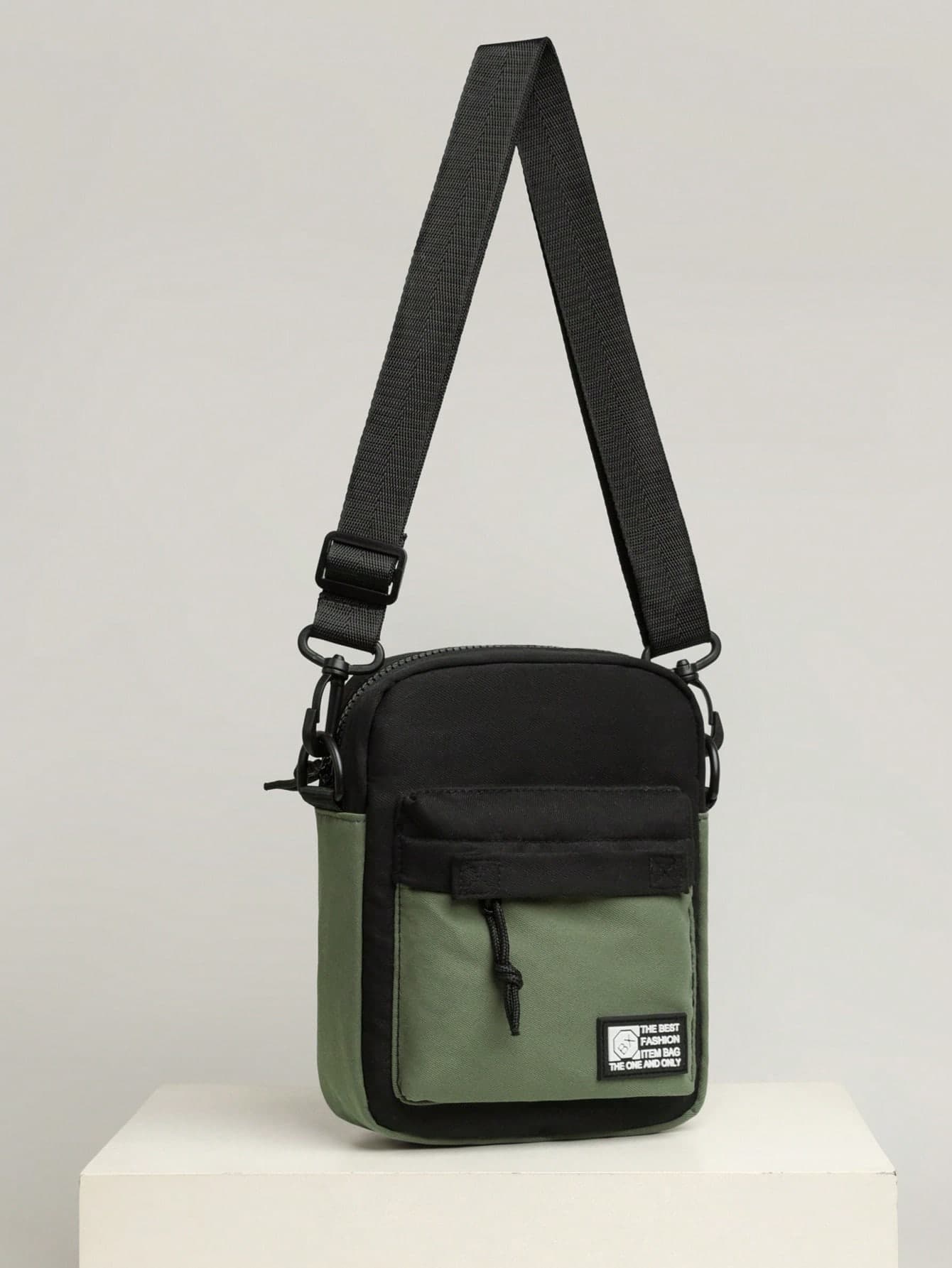 1pc Men's Square Casual Solid Color Letter Pattern Crossbody Bag, Travel Holiday Gift, Outdoor Cycling Bag, Camping Messenger Bag, Back To School Shoulder Bag, Spring Study Supplies Wallet, College Backpack, Summer Dad Crossbody Bag, Student Gym Bag, Pouch For Phones