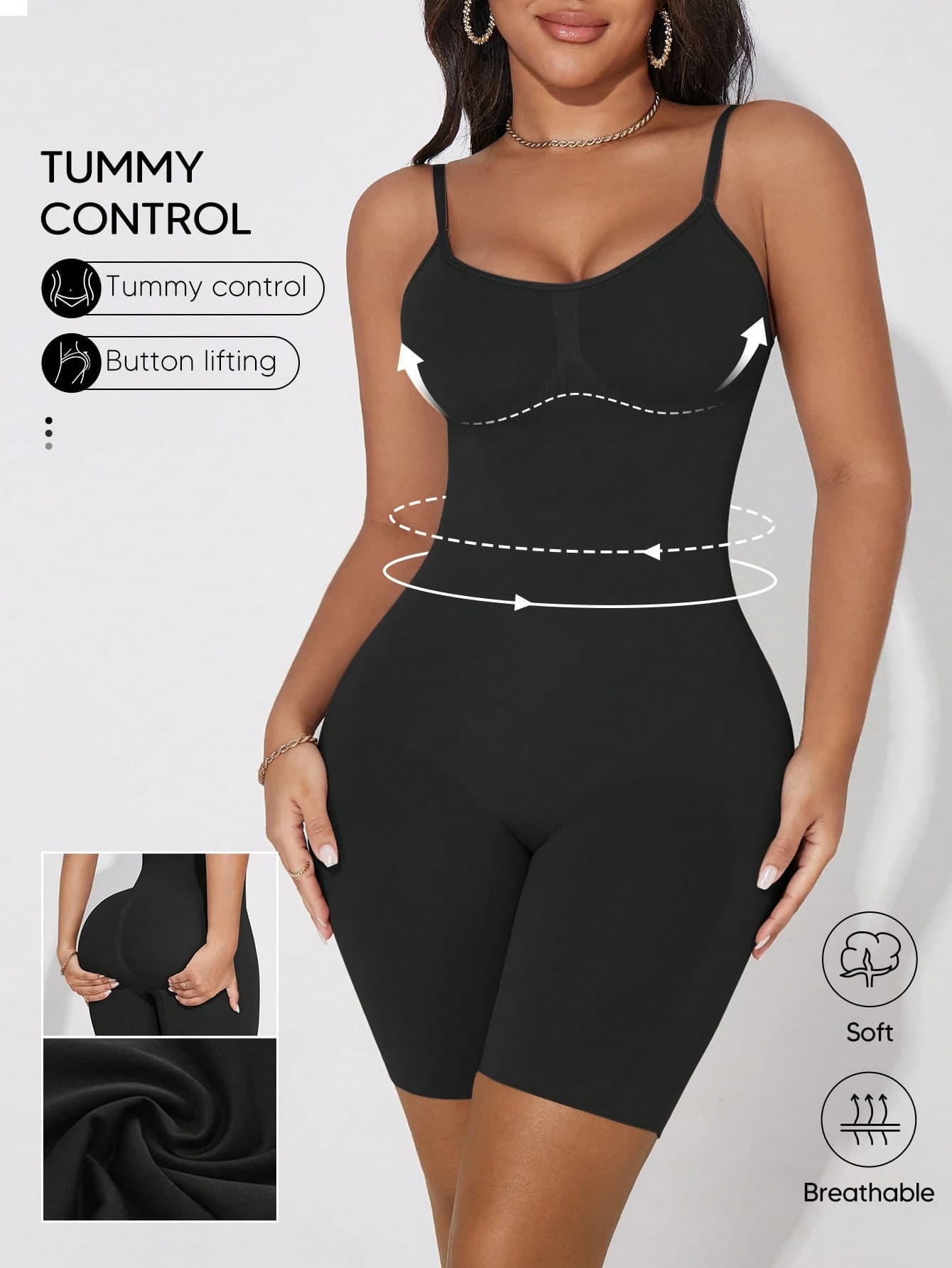 Suprenx 1pc Women's Shapewear Bodysuit, Bust Lift, Waist Cincher, Butt Lift, Christmas Edition