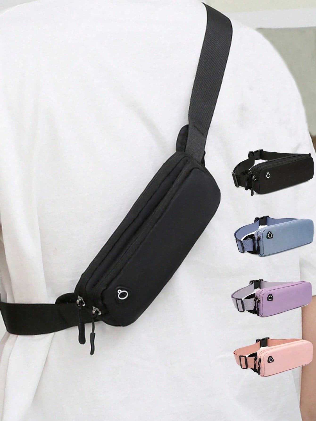 Minimalist Solid Color Mini Crossbody Waist Bag, High-End Texture, Compact Shoulder Bag, Casual Multi-Purpose Phone Pouch ,City Bag,Y2k