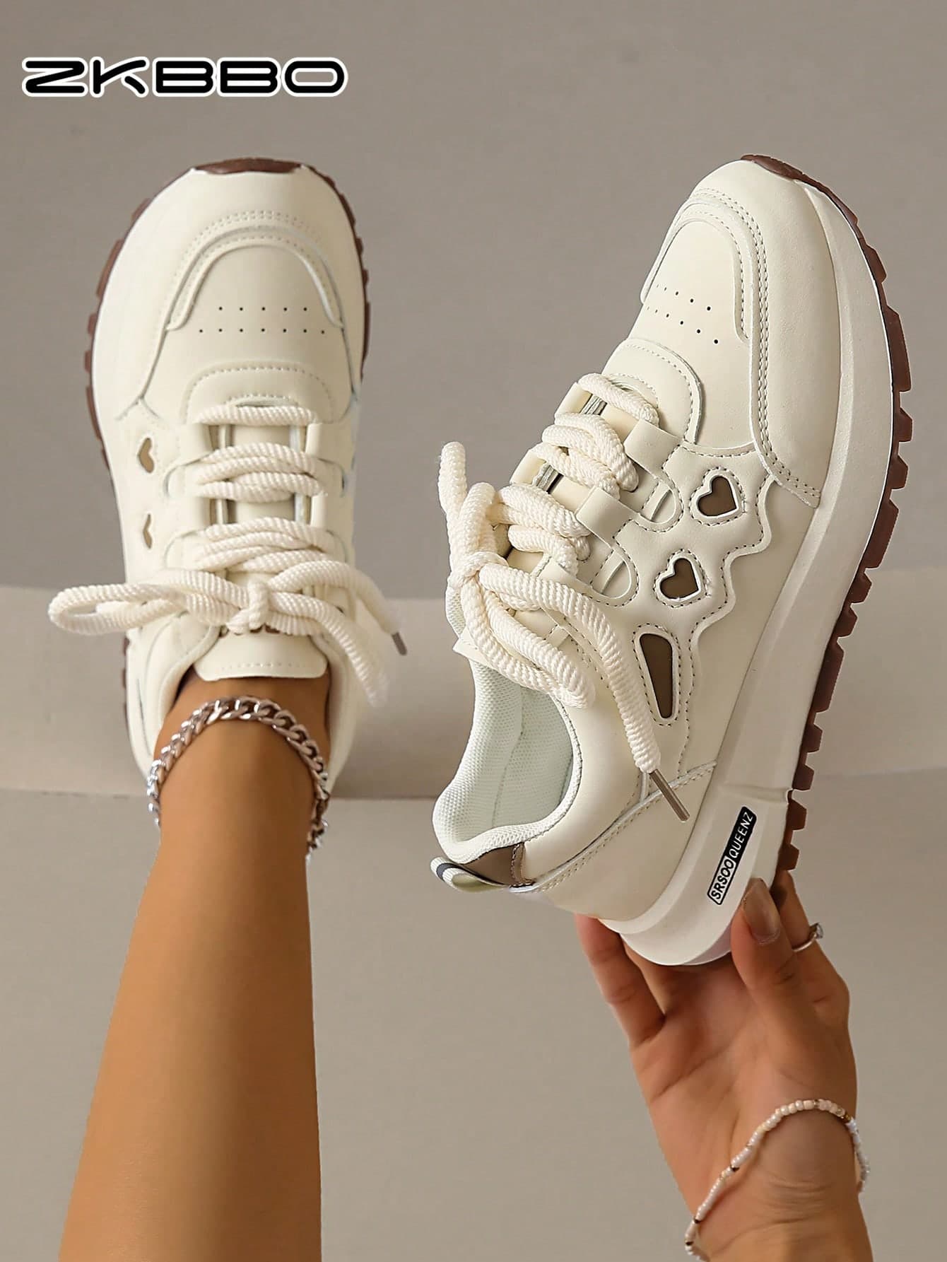 ZKBBO Women's Casual Running Shoes, Lightweight & Comfortable Fitness Walking Sneakers, Suitable For All Seasons