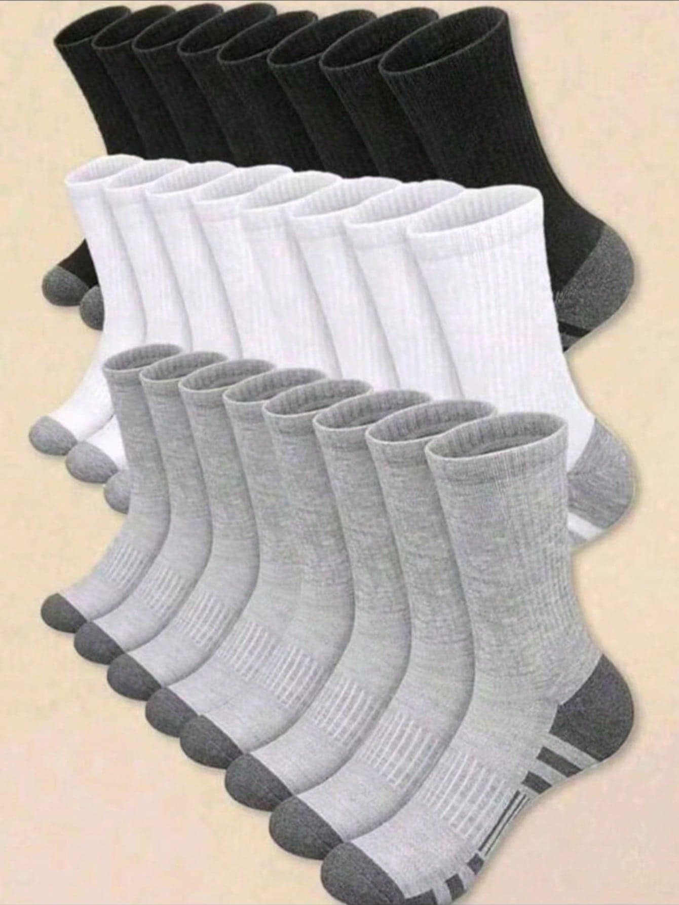 60/50 Pairs Men's Comfortable Sports Tennis Socks, Suitable For Outdoor Leisure Wear, All-Season White Antibacterial Odor-Resistant Moisture-Wicking Thick Sports Socks. Comfortable Daily Wear Couples Socks, Leisure Ladies Socks, Cute Socks, Girls Socks, Suitable For Autumn, Winter, Spring And Summer