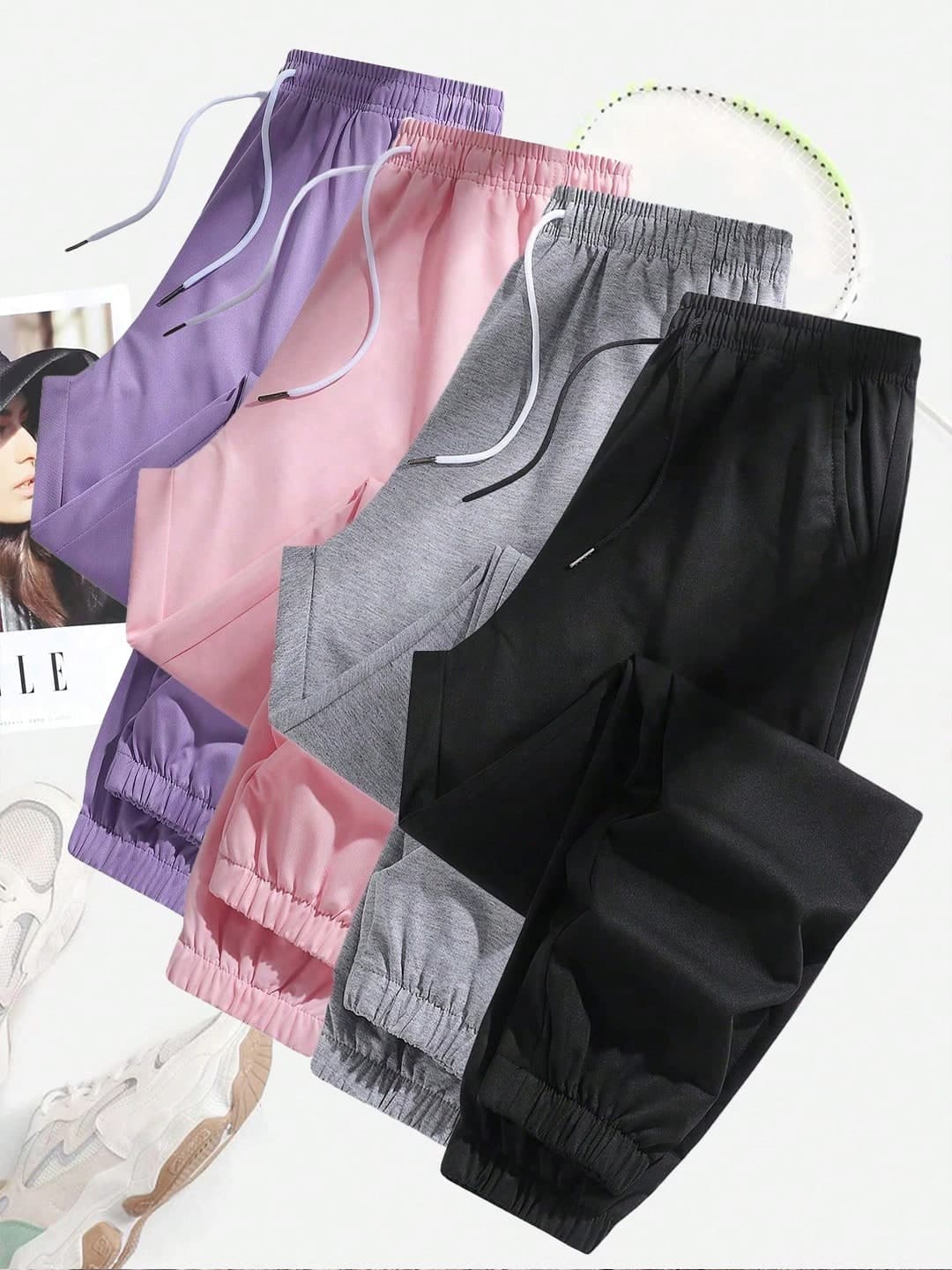 Women's Jogger Pants With Pockets And Drawstring, Suitable For Running, Casual, Fitness, Jogging And Other Sports Spring