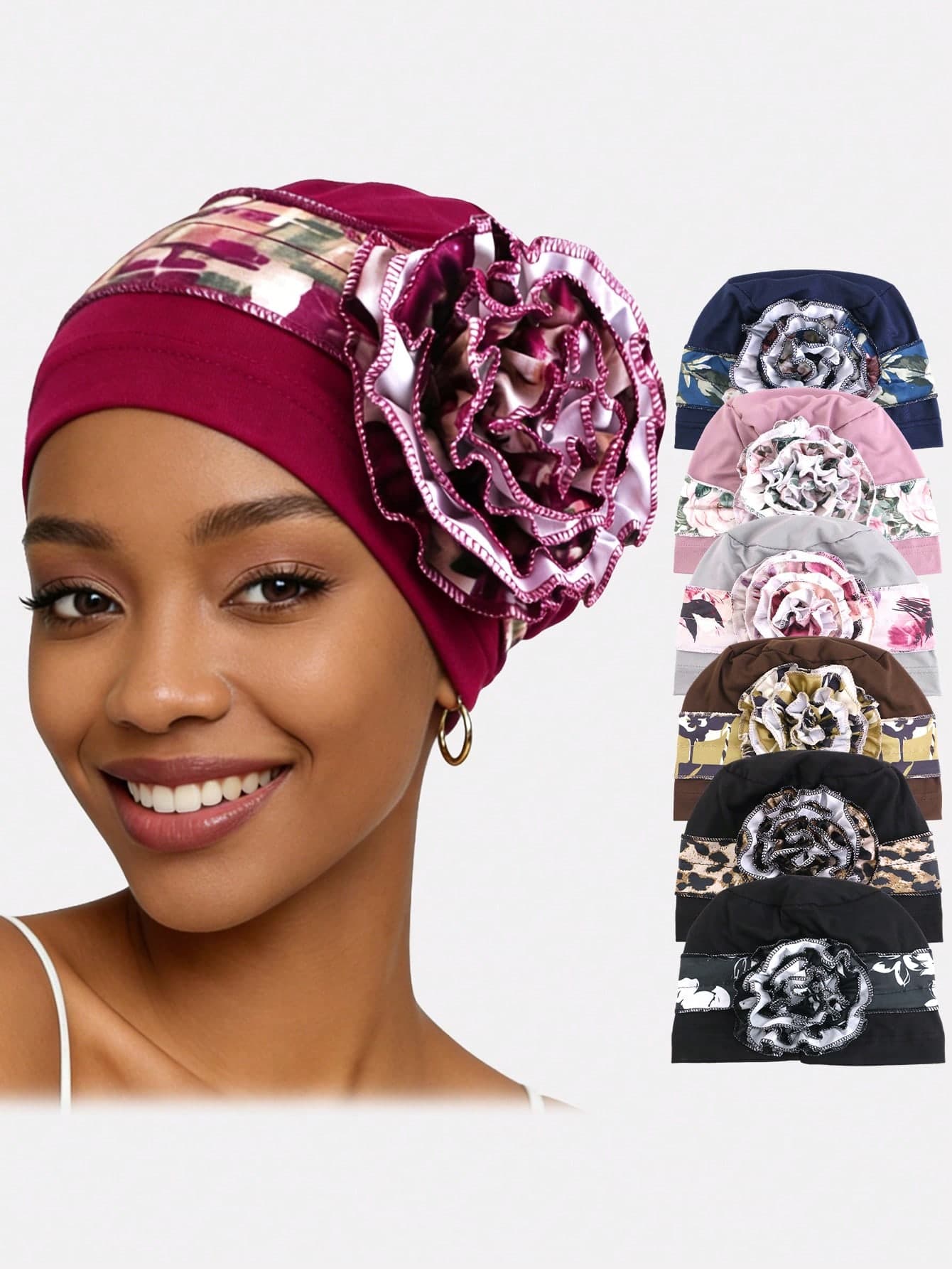 1pc Women's Side Bun Headscarf Cap, Chemo Cap, Maternity Cap, Hair Care Cap, Suitable For Daily Use,Summer,Beach,Hat,Holiday,Travel