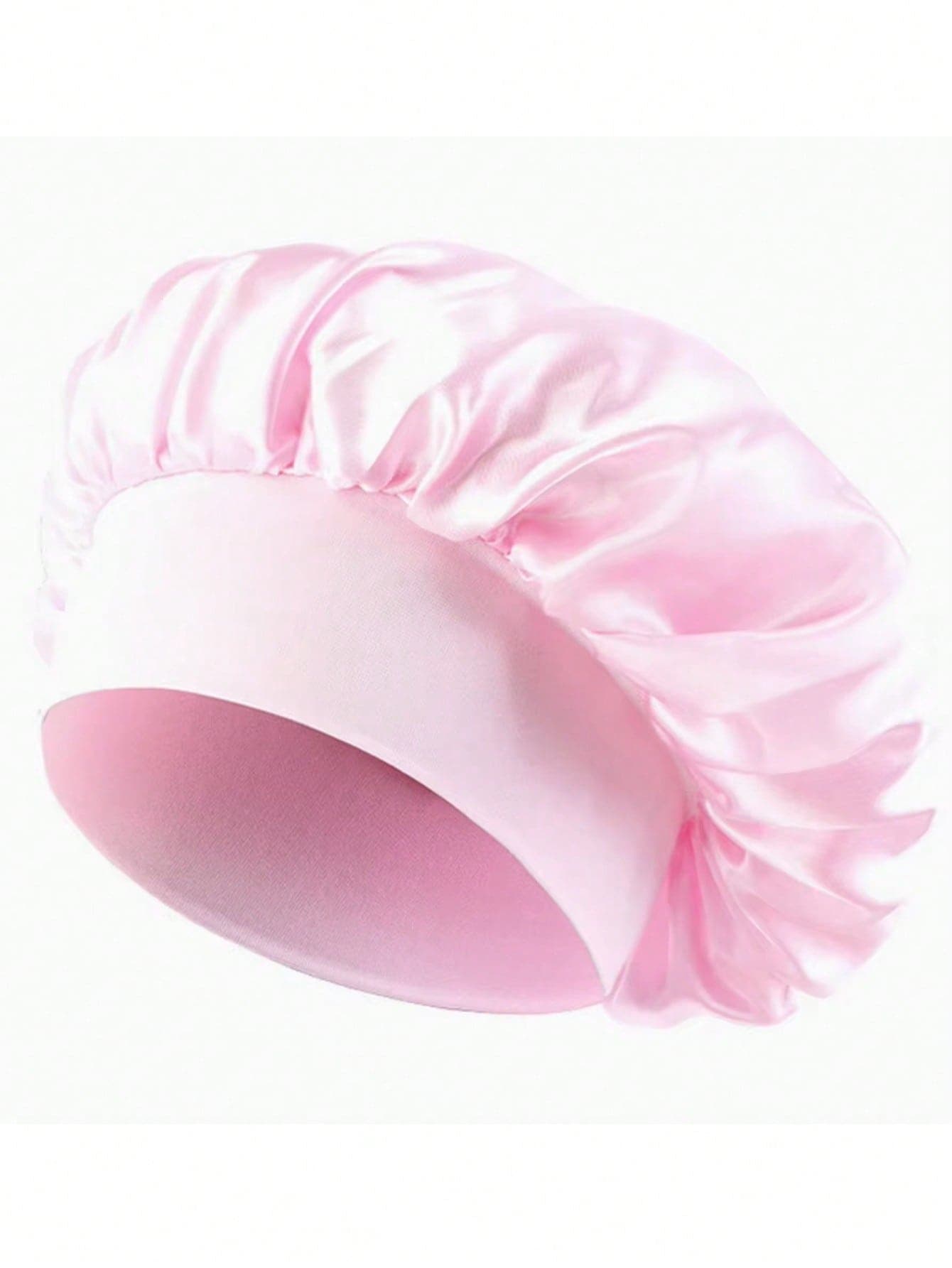 1pc Women's Solid Color Satin Beanie