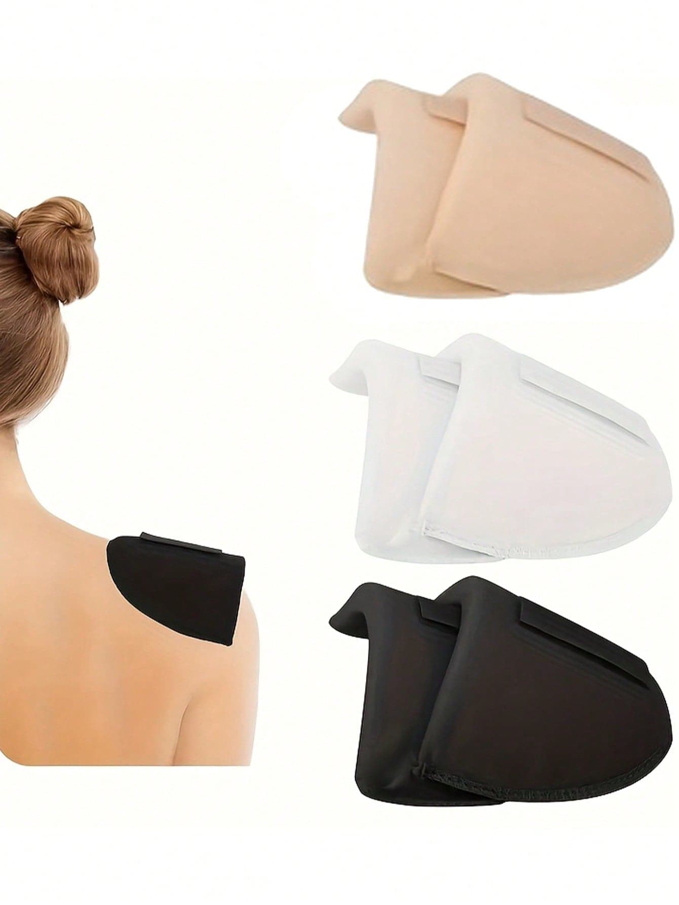 2/1Pair Soft, Breathable, And Thick Sponge Shoulder Pads For Women - Elegant Sport-Themed Design, Versatile For Dresses, Jackets, And Shirts - Unisex Clothing Accessory, 3 Colors, Garment Pads | Elegant Design | Soft Texture