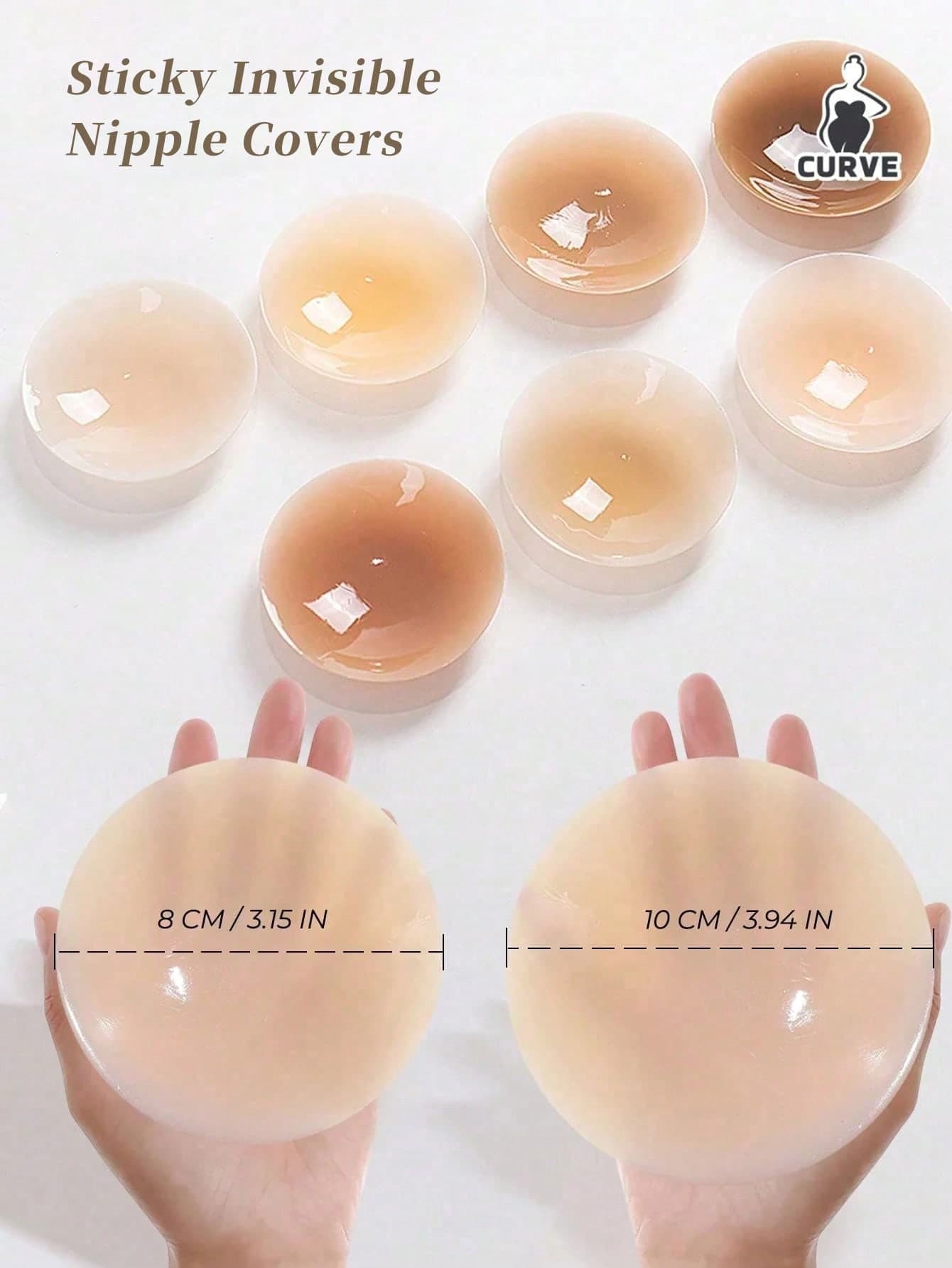 2pcs/4pcs Reusable Waterproof Breathable Invisible Nipple Covers, Suitable For Backless, Strapless Dresses, Weddings, Parties, Comfortable & Non-Slip