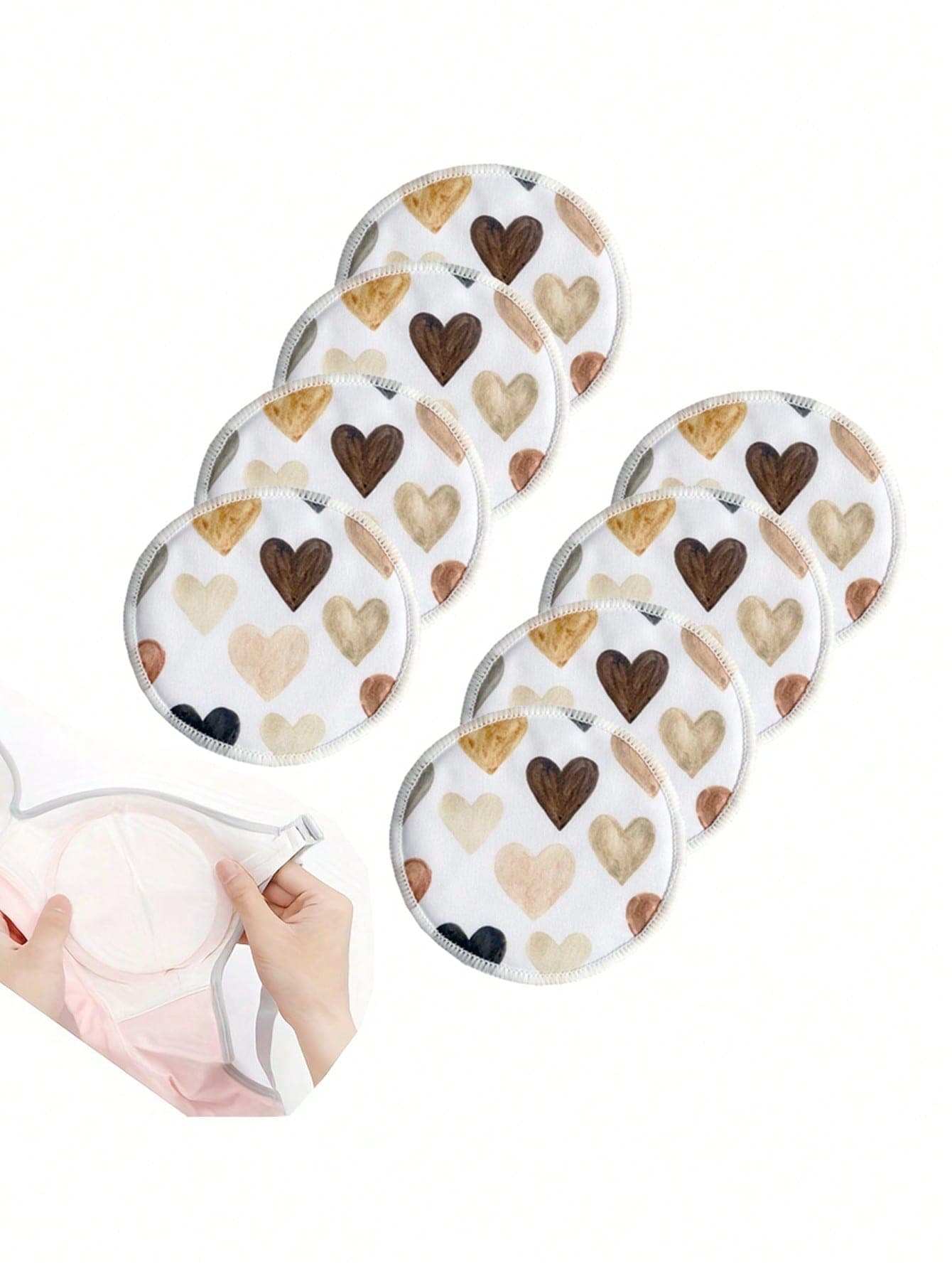 Organic Nursing Pads - Reusable Bamboo Fiber Rayon Nursing Pads, Washable, Essential For Breastfeeding