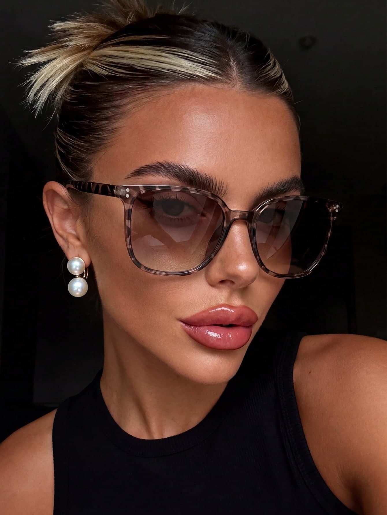 Unisex Square Leopard Print Retro Sunglasses For Beach, Driving, Photography And Travel Outfits
