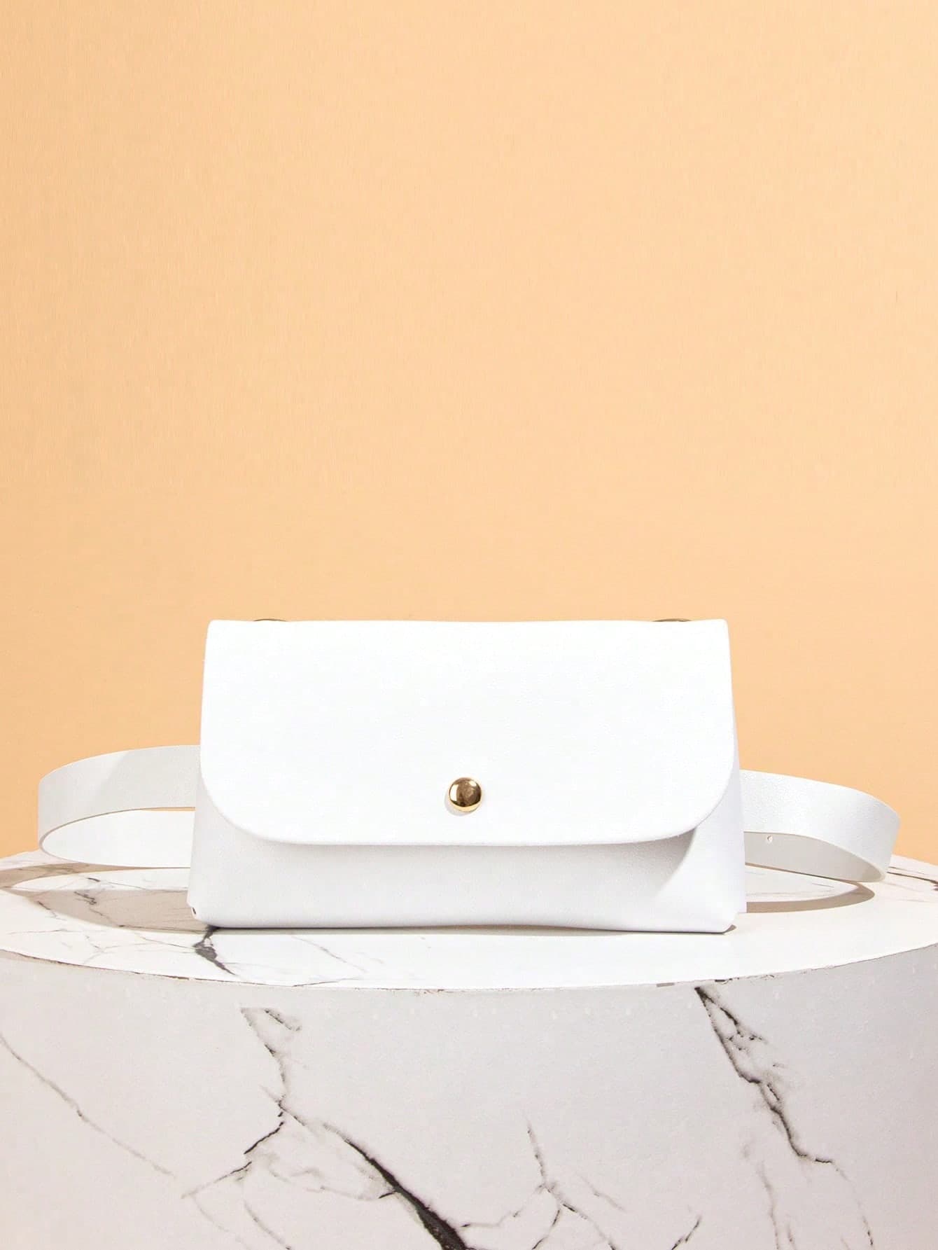 Solid Color Waist Bag, Dual Use Crossbody Bag, Suitable For Commuting And Travel