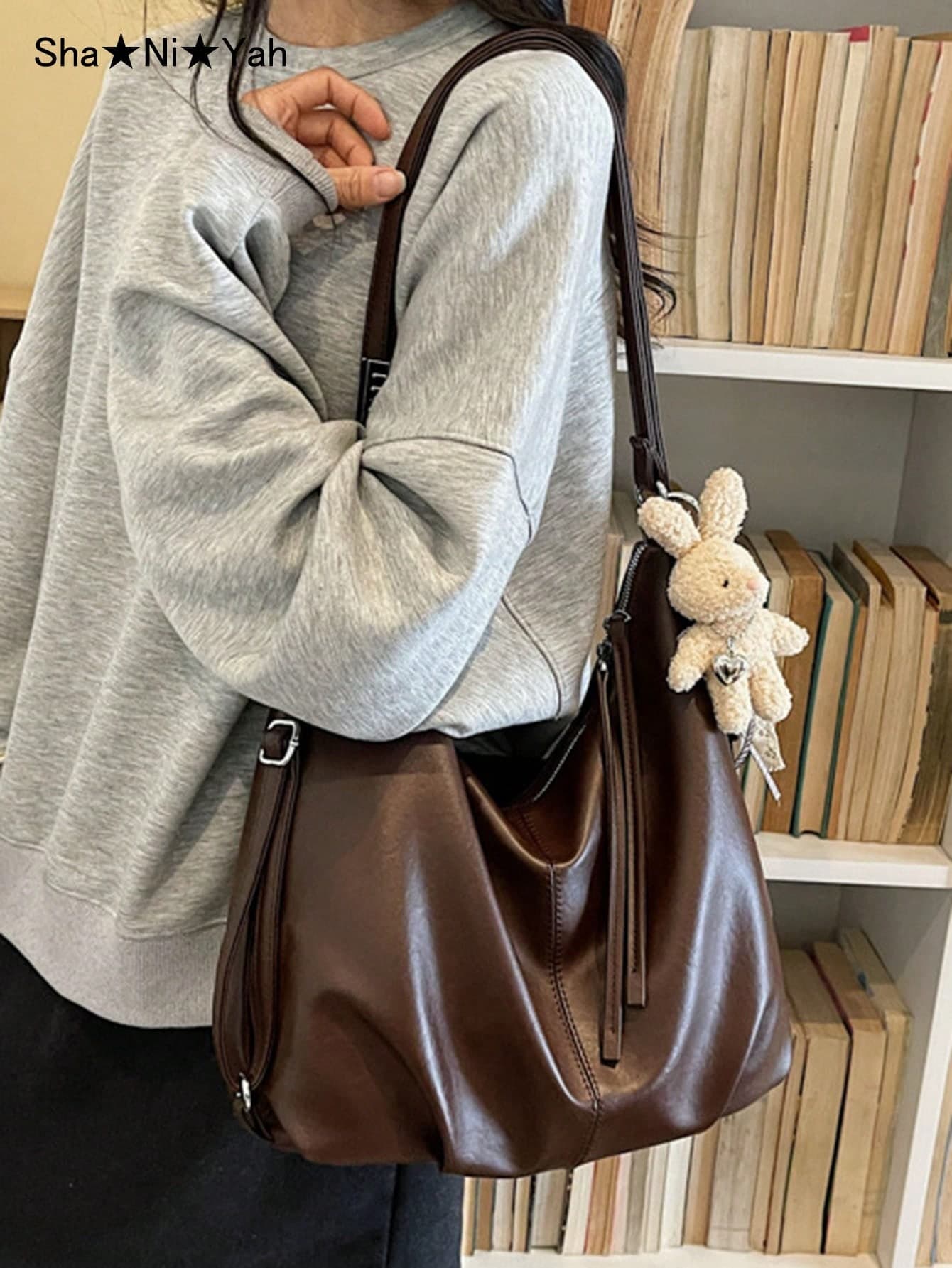 2026 New Korean Style Fashion Versatile Vintage Underarm Bag, Women's Casual Tote Bag Large Capacity Shoulder Bag, Suitable For Shopping, Party, Travel, Gift (No Accessories Included)