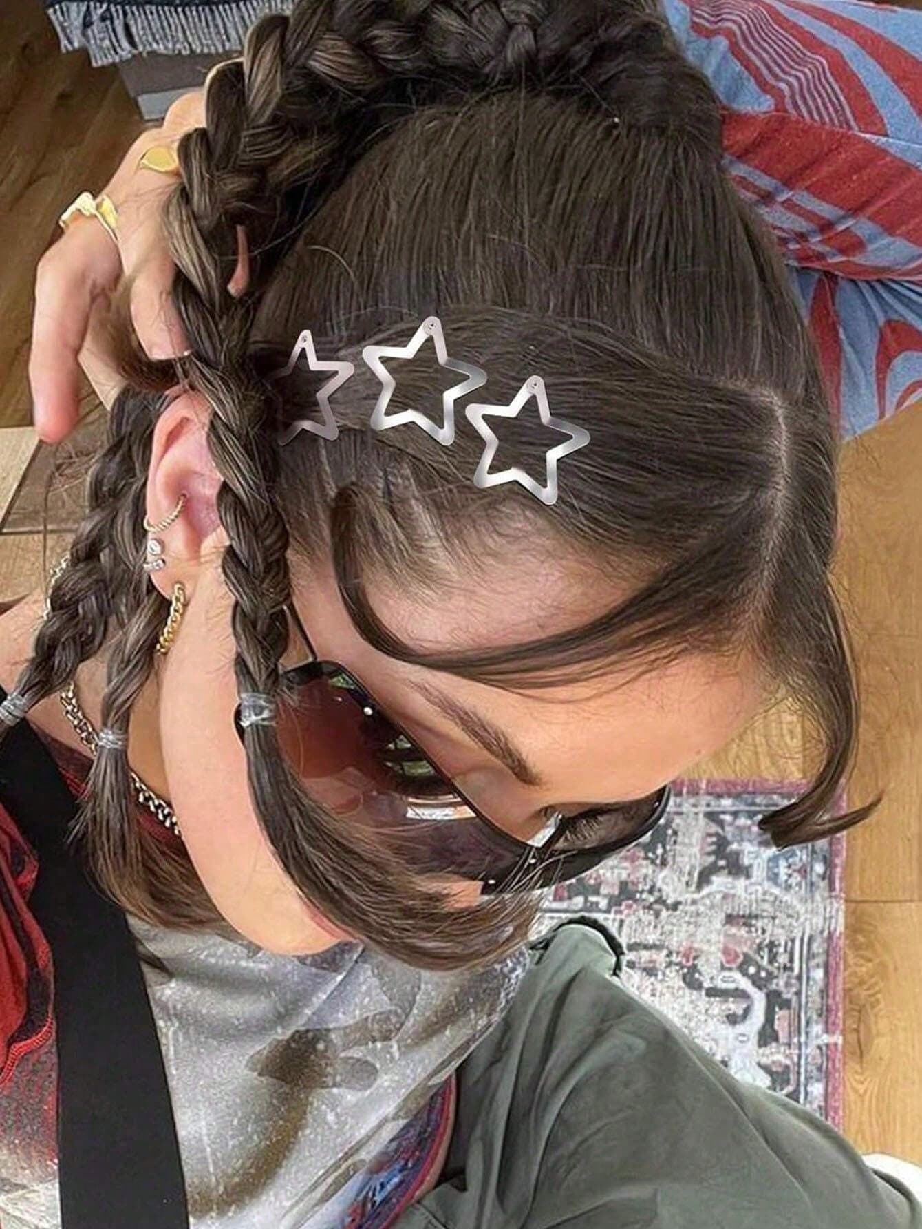 20pcs Women's Y2K Silver BB Hair Clips, Original Color Metal Spring Clips, Street Style Bangs Clips, Celebrity Inspired Daily Hair Accessories