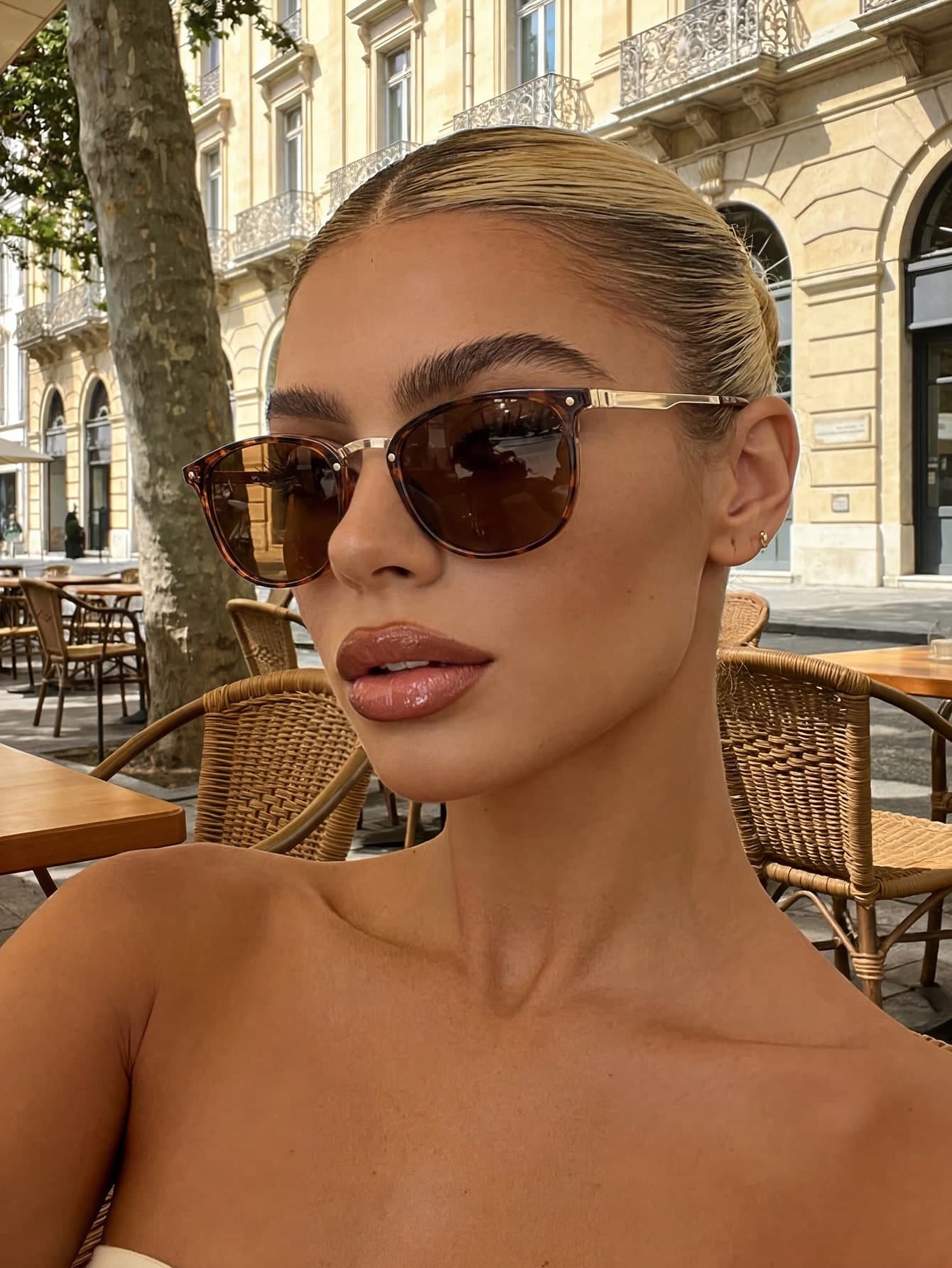 Polarized Retro Rectangular Sunglasses, Unisex Metal Leopard Frame UV Protection Glasses For Cycling Travel Beach Driving Fishing