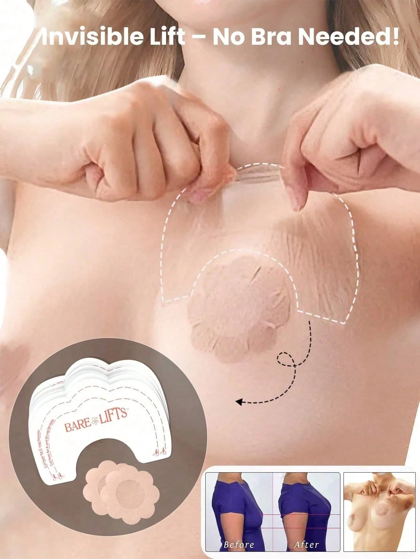 10/20pcs Ultra-Thin Invisible Transparent Nipple Covers, Self-Adhesive Seamless Bust Support Pads Suitable For Backless, Strapless Dresses, Weddings And Summer Tops