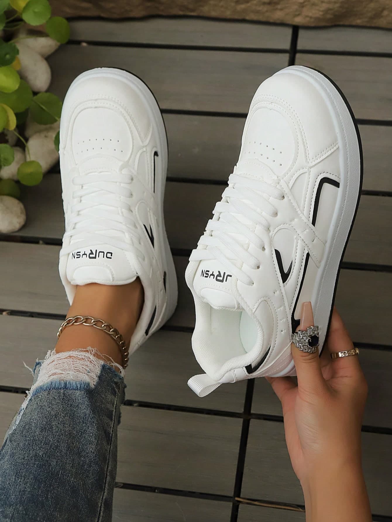 1 Pair Women's Fashionable Outdoor Casual Versatile Lightweight Student Casual Sneakers, Running Shoes