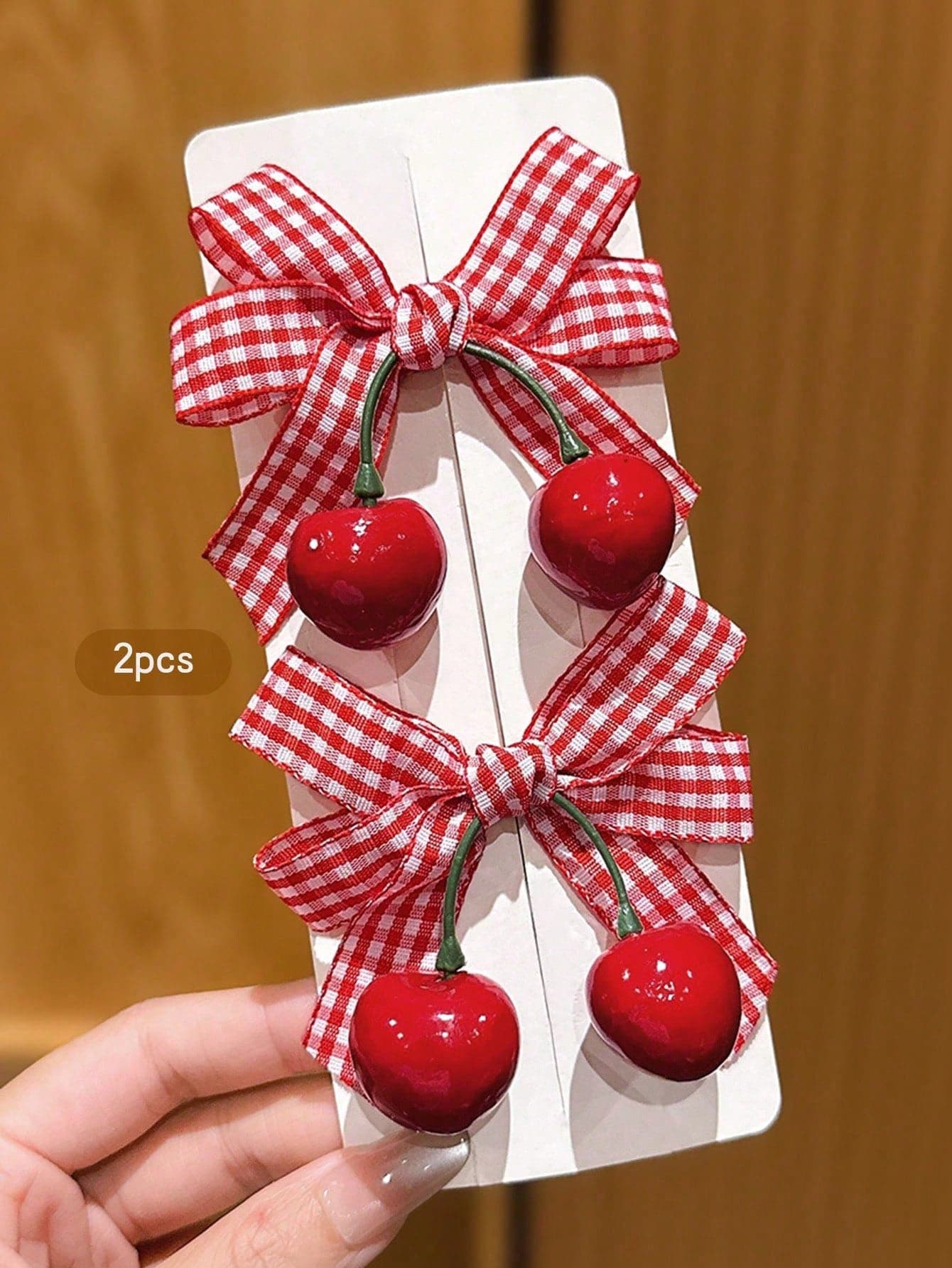 1/2 Pcs Cute Cherry Bow Hair Clips,Sweet Style Hair Accessories Suitable For Daily Use,Y2K Hair Barrettes Beauty Hair Accessories,Back To School