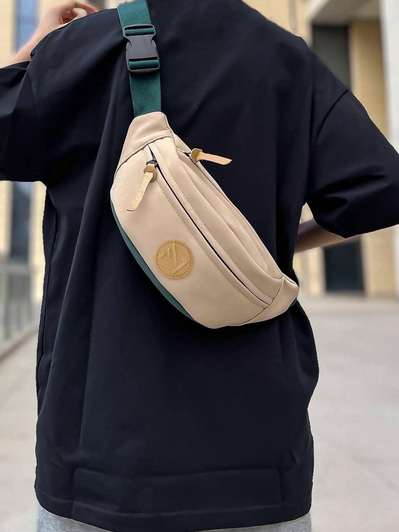 Casual Fashion Colorblock Design, Durable Oxford Cloth Shoulder Sling Waist Bag, Crossbody Bag, Fanny Pack, Shoulder Bag, Winter Shoulder Bag, Multifunctional Outdoor Vacation Chest Bag, Fanny Pack, Men's Gift, Travel Essential, Holiday Essential Bag, Back To School Bag For Summer, Spring Study Supplies, Men's Wallet, Side Bag, Belt, Student New Life Supplies, Men's Essential Wallet, Graduation Essential Small Bag, Men's Shoulder Bag, Men's Waist Bag, Men's Small Pouch