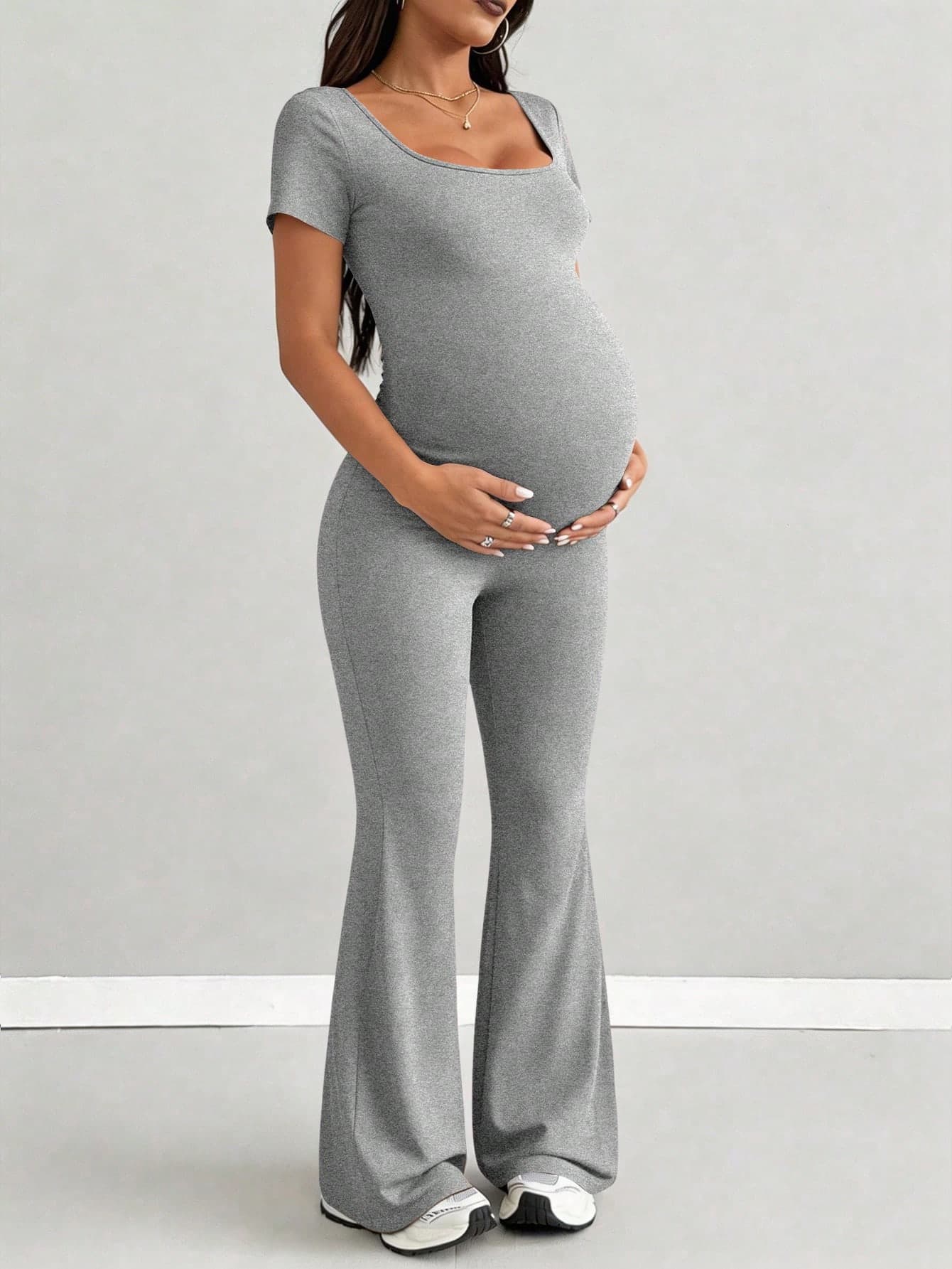 Parara Maternity Short Sleeve Jumpsuit, Tight Fit Comfortable Casual All-Season Style, Fashionable Inner Wear, Sporty Casual Style, Evening Date Daily, Home Halloween Outfit Comfortable, Summer Casual Maternity Jumpsuits, Festival Outfits For Women