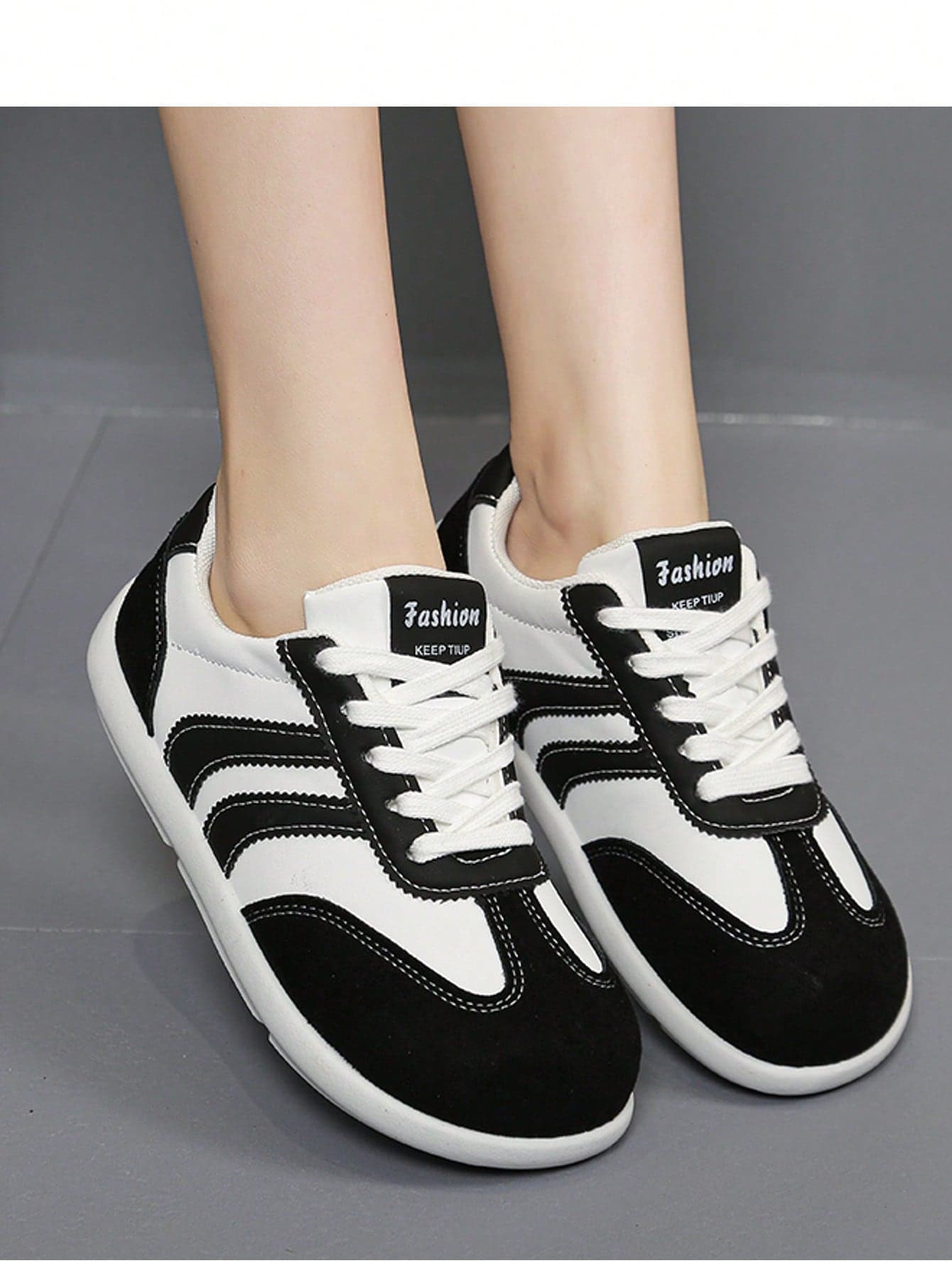 Plus Size Women's Summer Casual Soft Bottom Non-Slip Patchwork Outdoor Sports Shoes, Lightweight Flat Sneakers For Spring Autumn