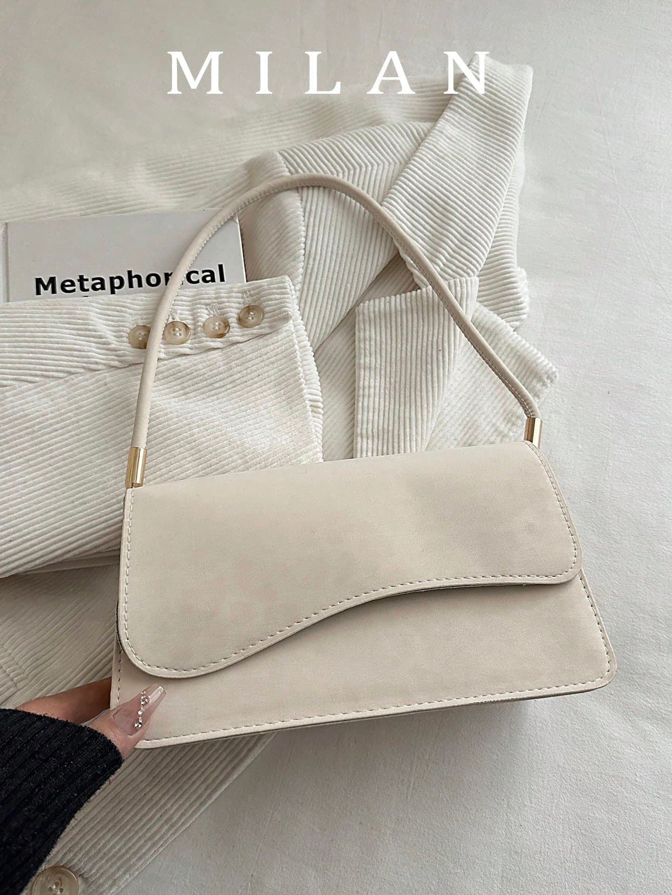 Fashionable Leopard Print Asymmetrical Flap Vintage Minimalist Elegant Shoulder Bag