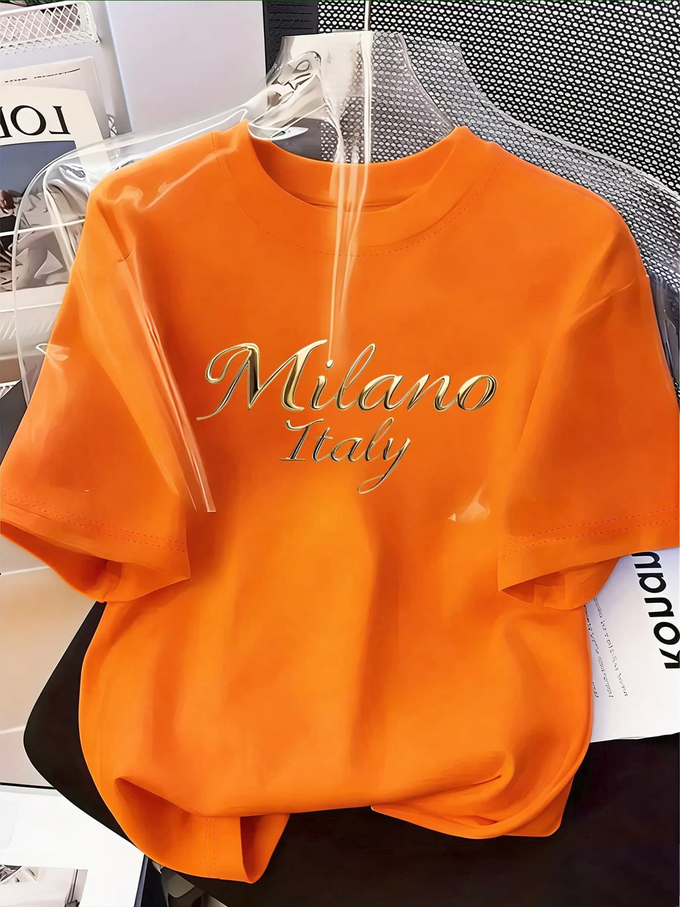 Women's Round Neck Letter Print Casual Versatile Daily Wear Short Sleeve T-Shirt Summer