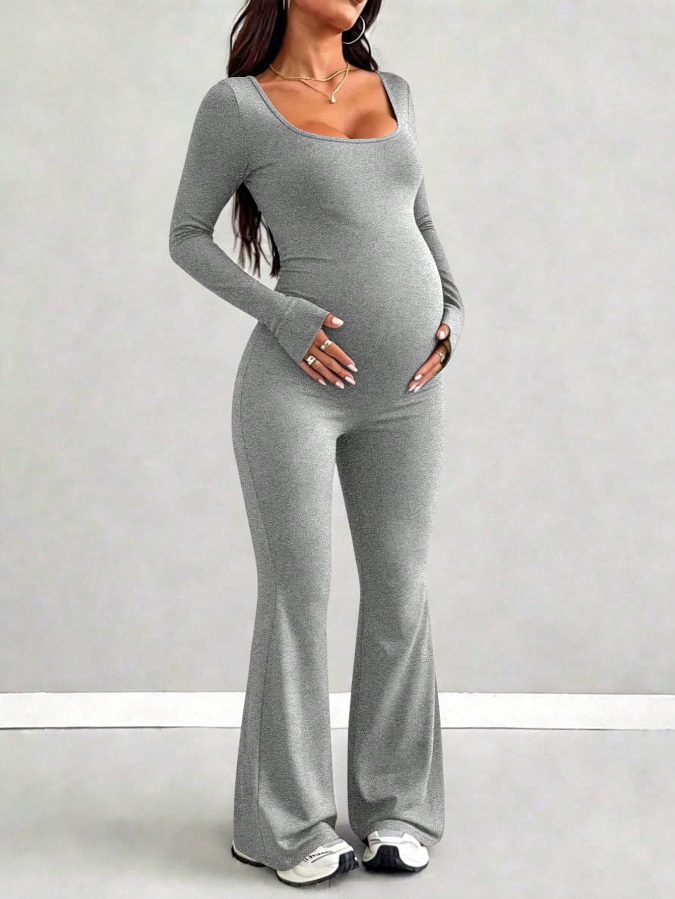 Parara Maternity Long Sleeve Jumpsuit, Tight Fit Comfortable Casual All-Season Style, Fashionable Inner Wear, Sporty Casual Style, Evening Date Daily Wear, Home Halloween Outfit Comfortable, Summer Casual Maternity Jumpsuits, Festival Outfits For Women
