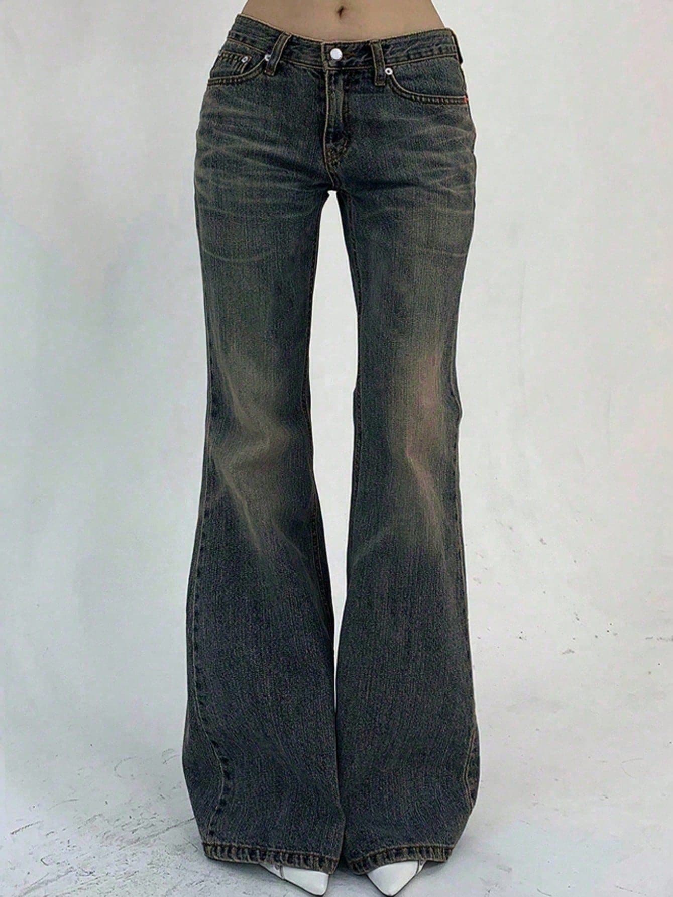 Teen Girl High Waist Pocket Flare Leg Jeans