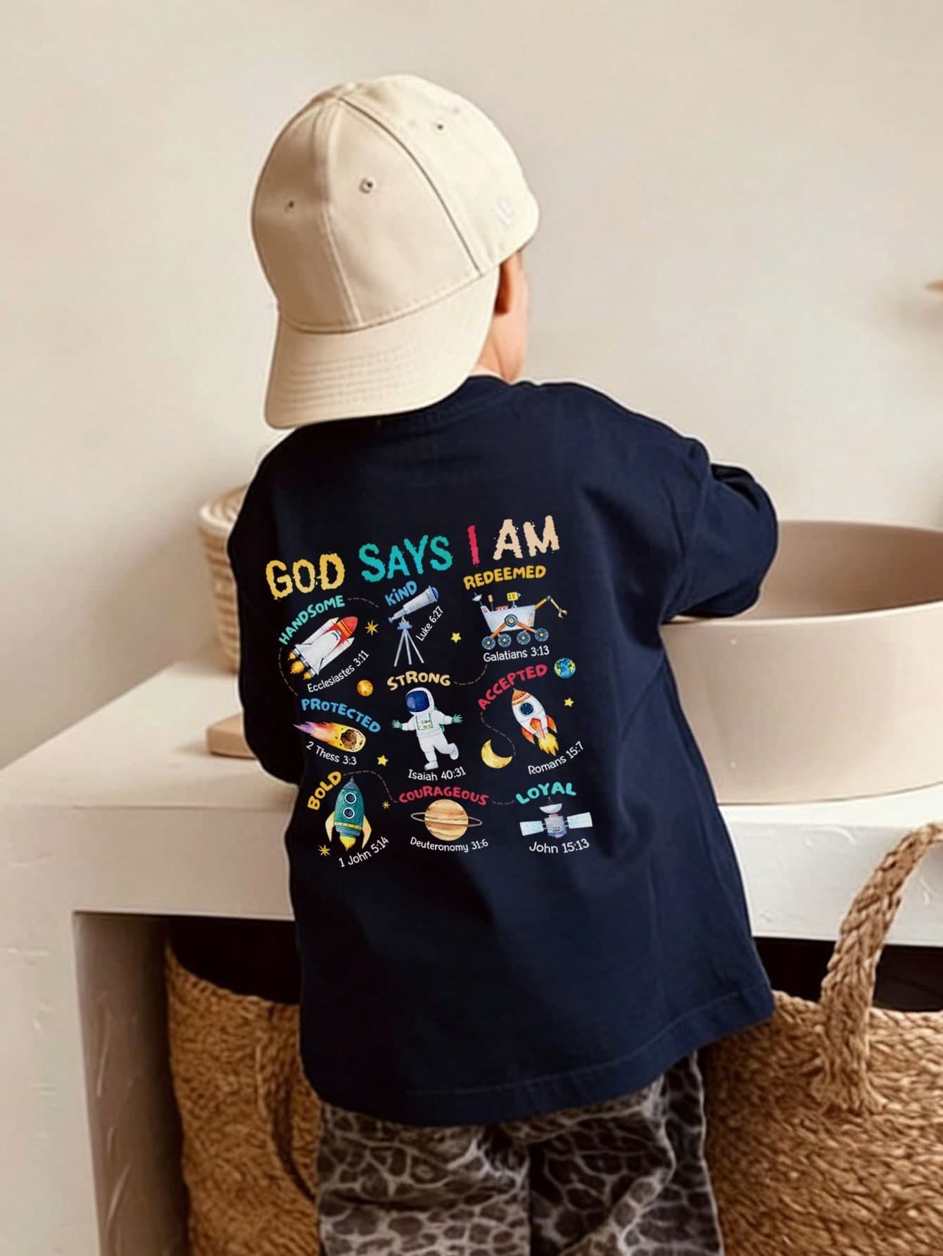 Young Boy Printed Short Sleeve T-Shirt, Summer Top For Active Little Boys