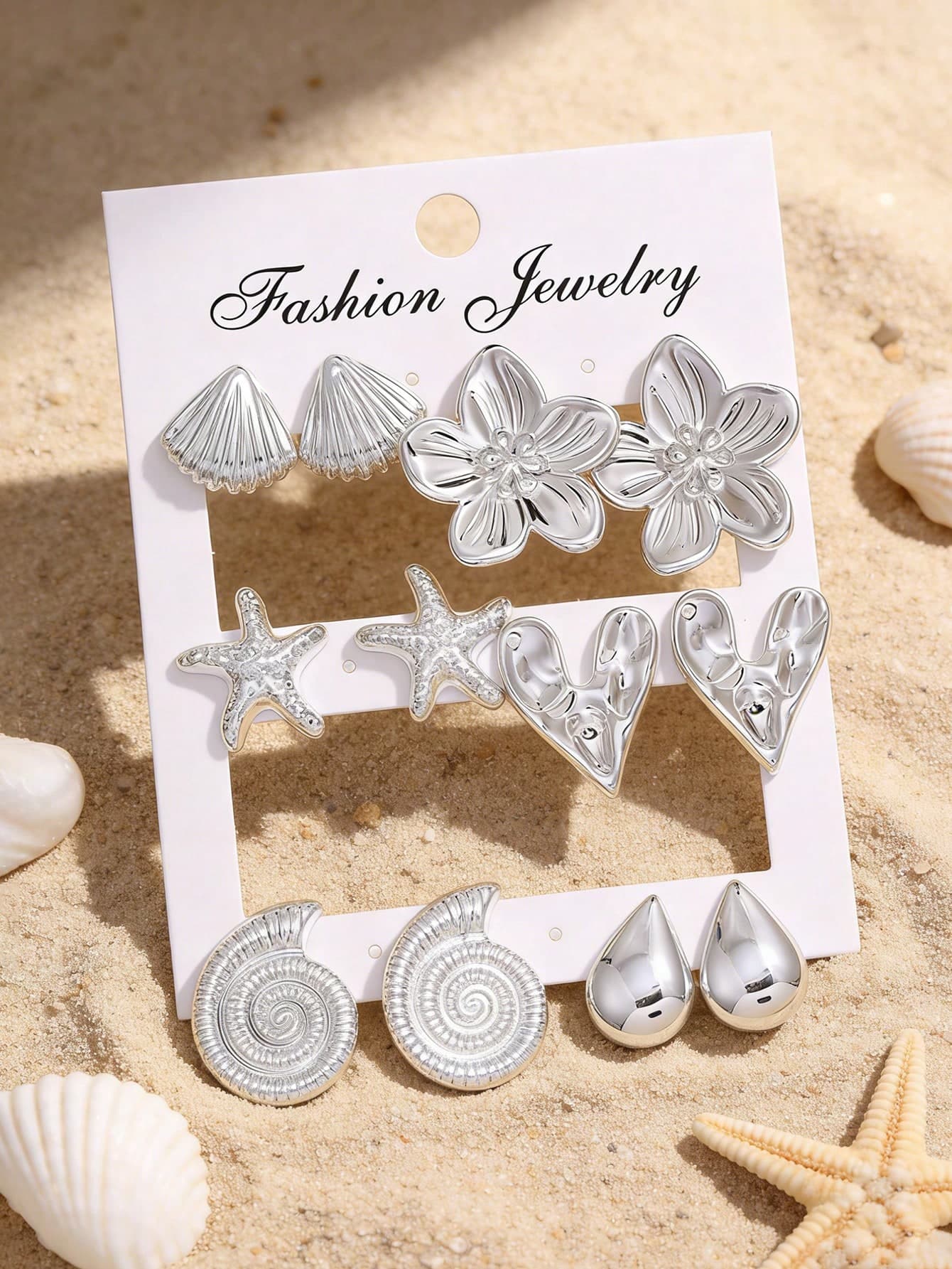 18-6pcs Elegant CCB Water Drop, Asymmetrical Hoop Earrings, Twisted, Geometric Design Resin Earrings Set, Fashion Daily Versatile Jewelry