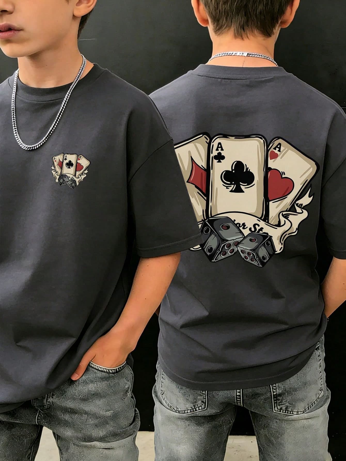 1pc Tween Boy Printed Short Sleeve T-Shirt, Student Youth Clothing, Summer Gift For Kids