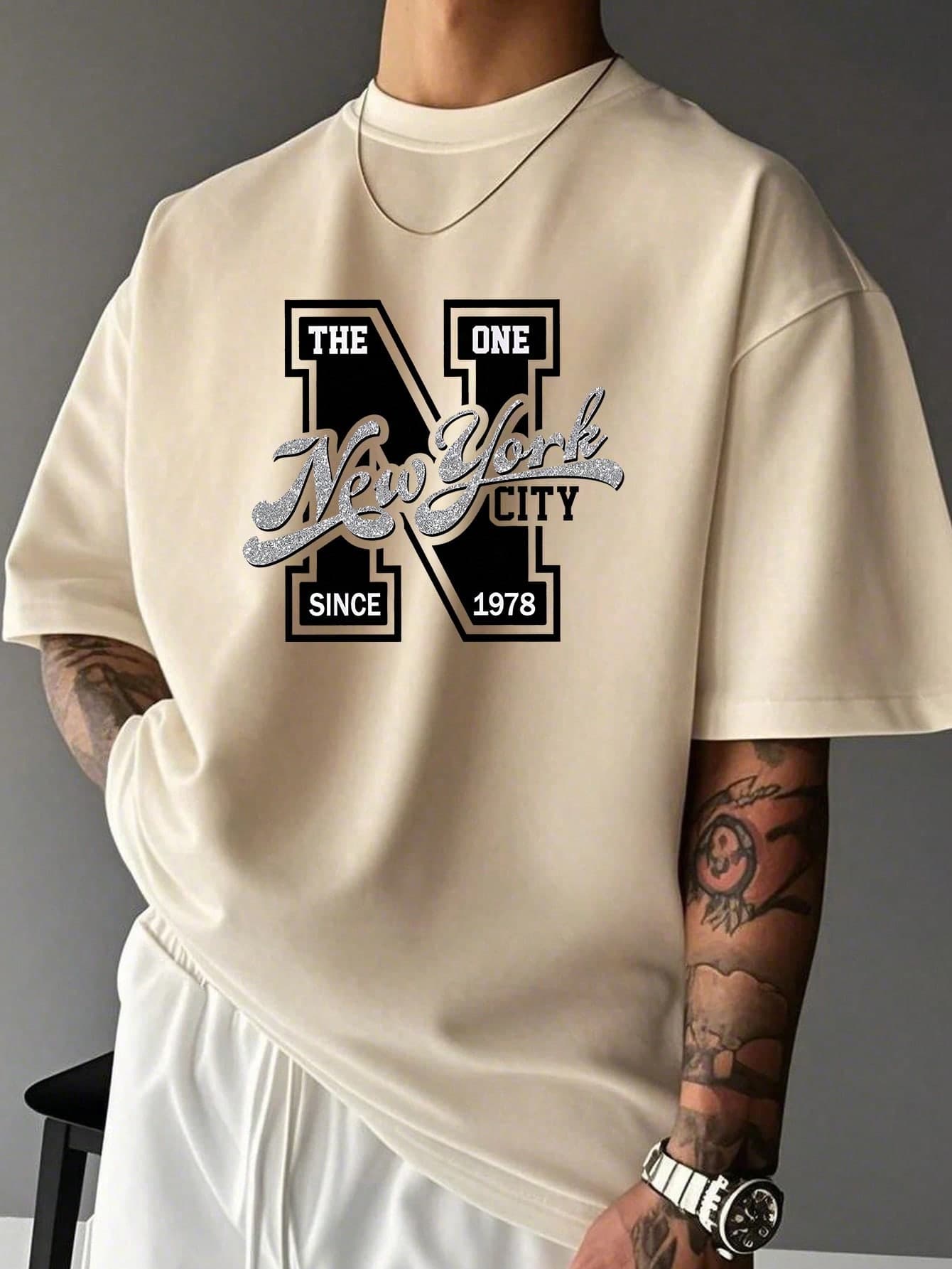 Men's Minimalist Printed Short Sleeve T-Shirt | Leading The Fashion