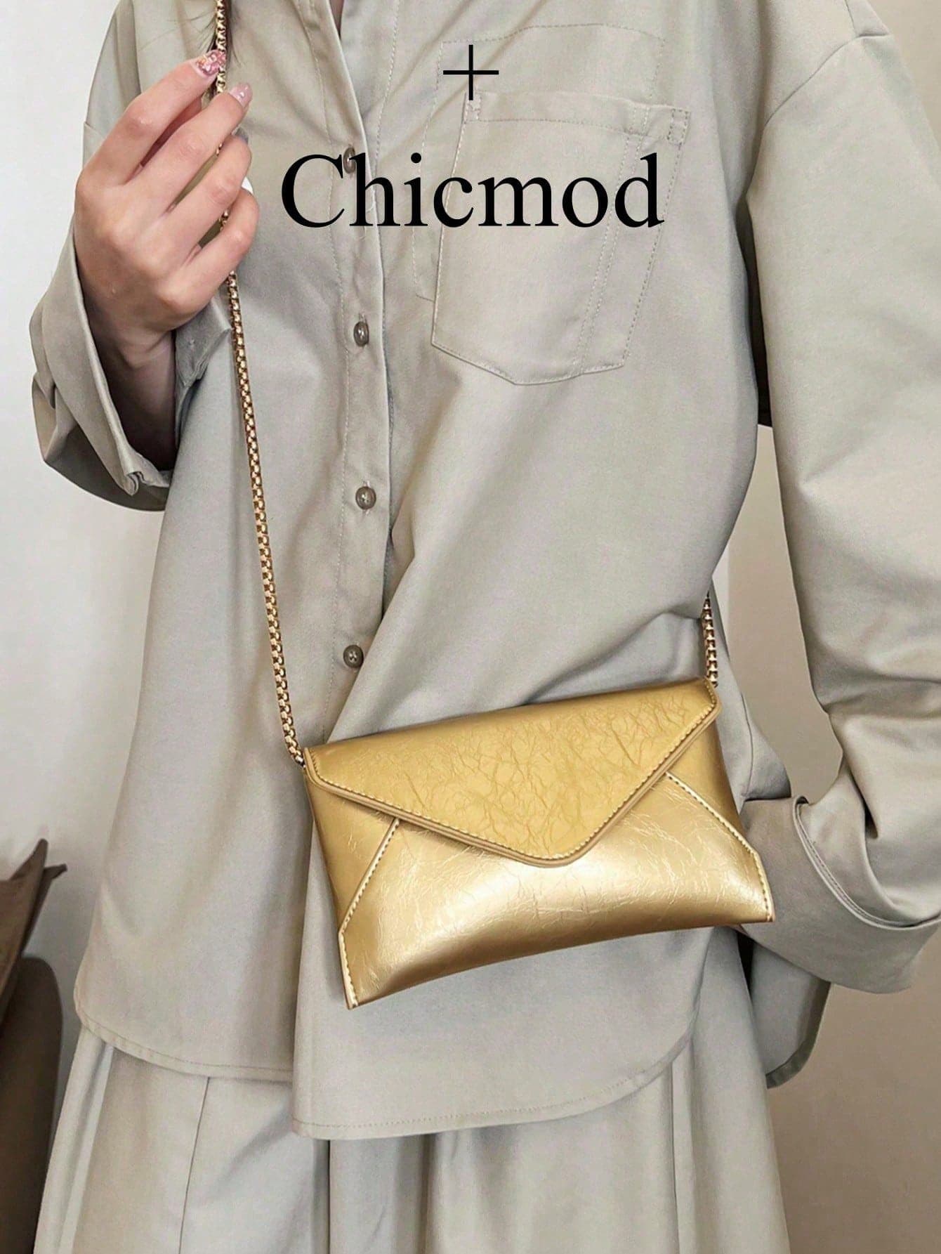 Women's Fashion Minimalist Versatile Shoulder Diagonal Envelope Bag, Chain Bag Suitable For Shopping, Wallet, Shopping, Young Women, College Students, Newlyweds, White-Collar. Ideal For Office, University, Work, Business, Commuting, Outdoor Activities, Travel And Outings