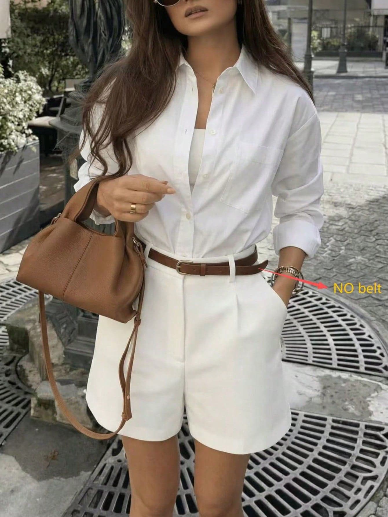 Spring/Summer New Solid Color Suit Shorts, Elegant Office Wear White