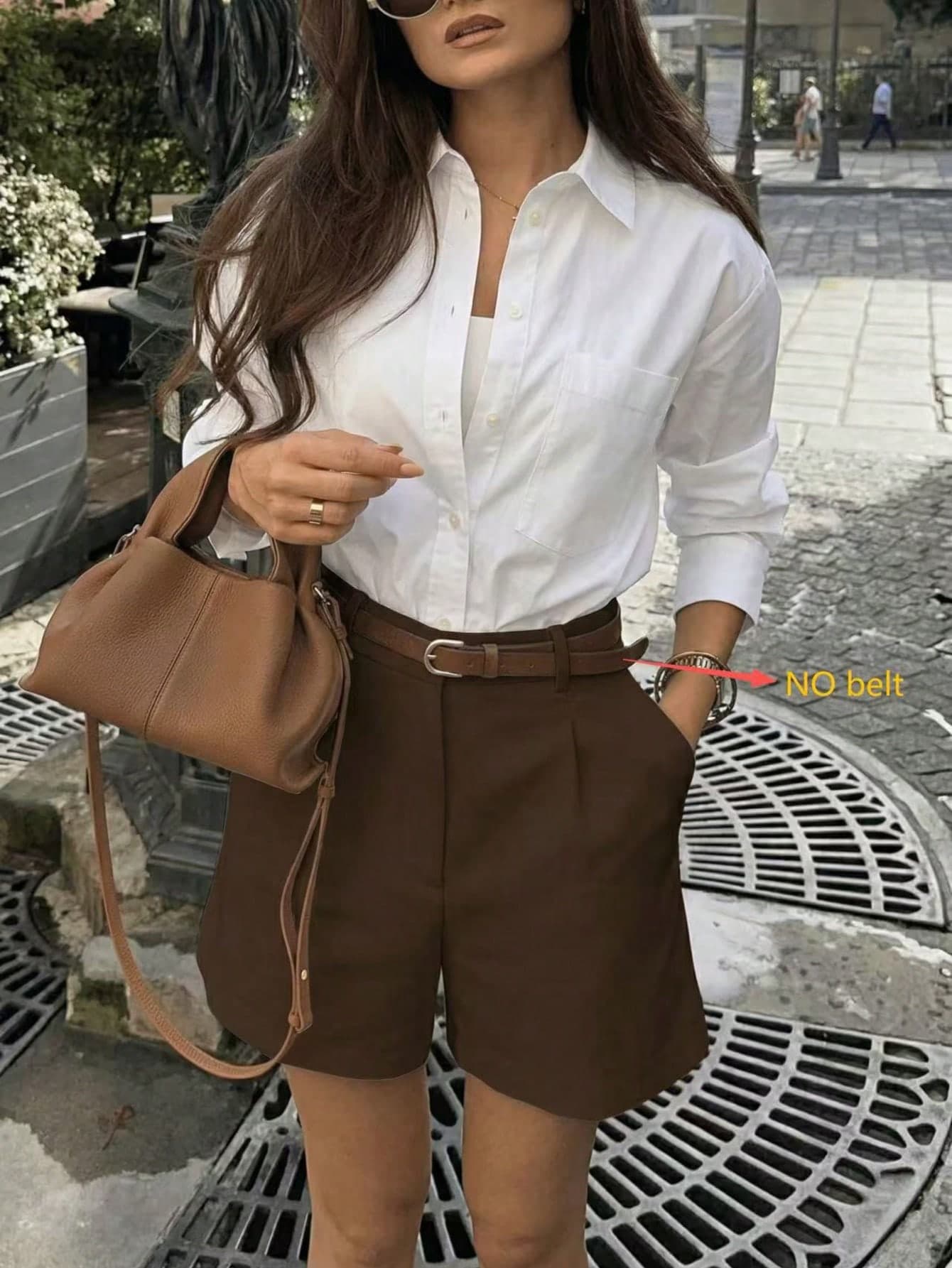 Spring/Summer New Solid Color Suit Shorts, Elegant Commuter Style