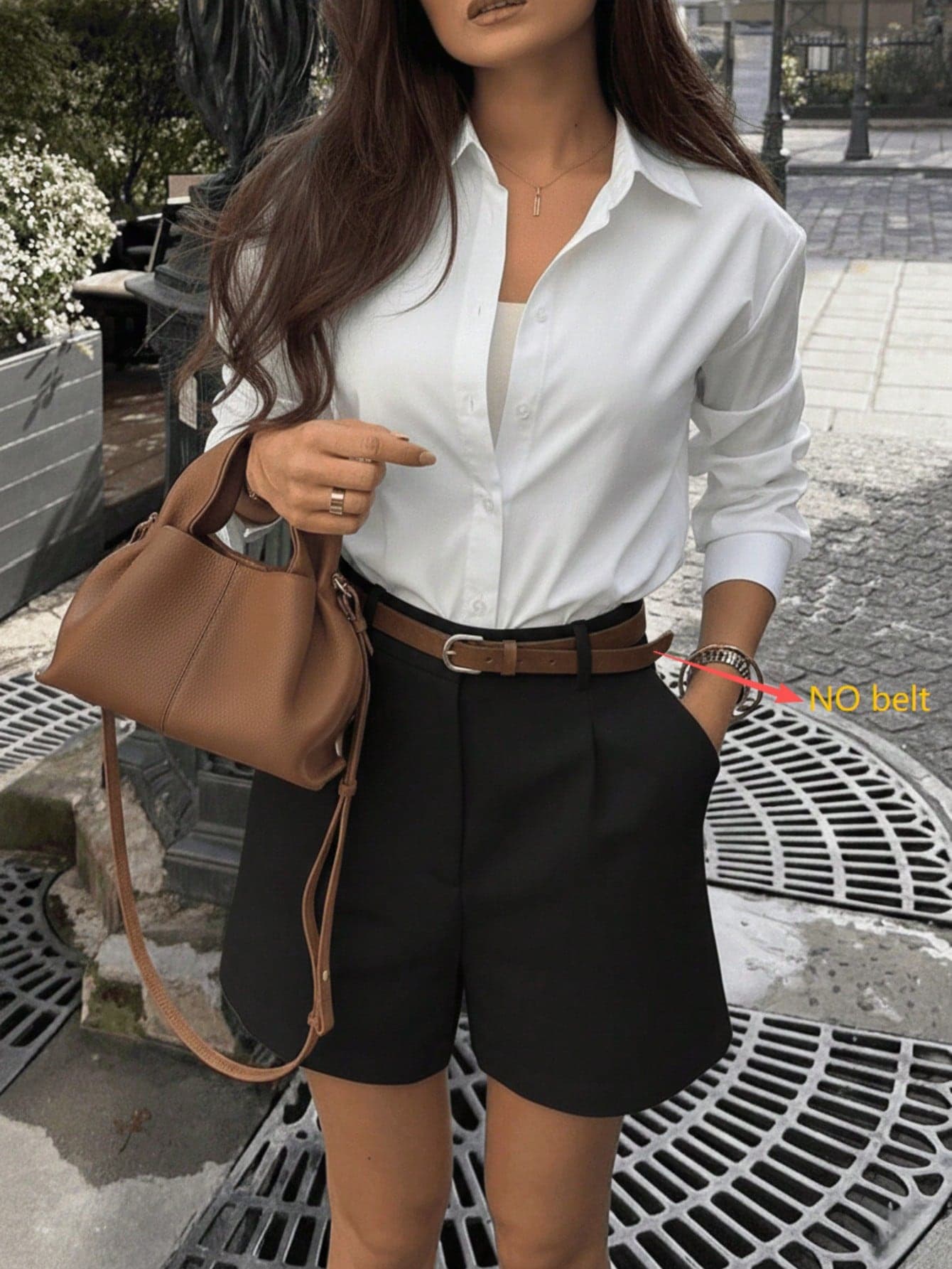 Spring/Summer New Solid Color Suit Shorts, Elegant Commuter Style Black
