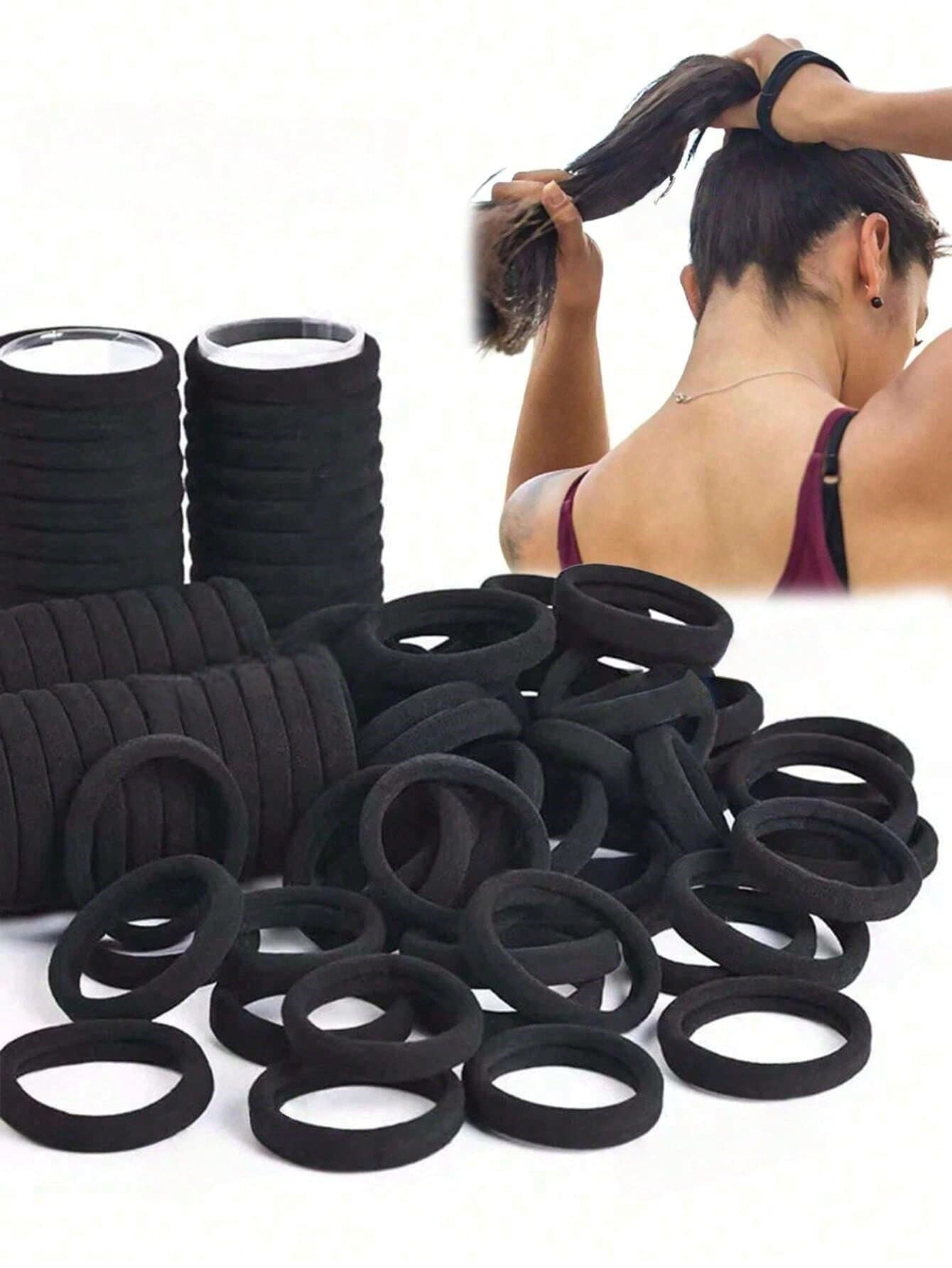 100pcs High Elastic Basic Hair Ties, Suitable For Women, Perfect For Simple Ponytail, Hair Accessories