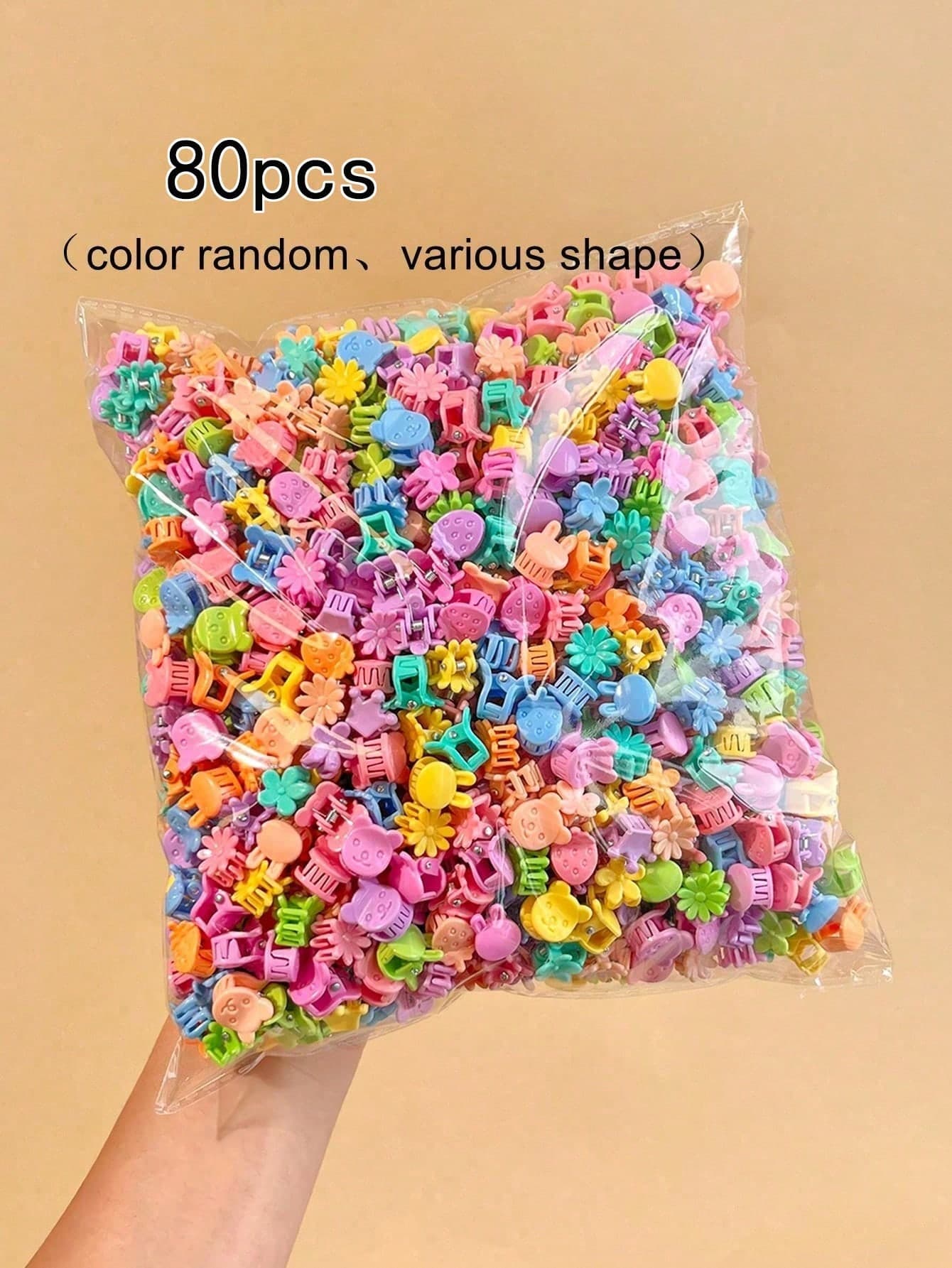 15/30/80pcs - New Multicolor & Assorted Shape Small Hair Clips, Girls Daily Casual Versatile Hair Accessories, Bangs & Side Hair Clips