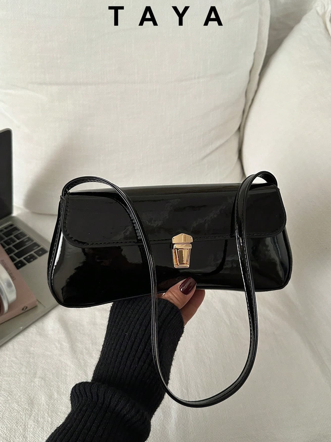 Fashionable Minimalist Casual PU Leather Underarm Bag. Suitable For Shopping, Wallet, Students, Young Women, And Career Women. Ideal For Office, School, Work, Business, Commuting, Outdoor Activities, Travel And Picnics.