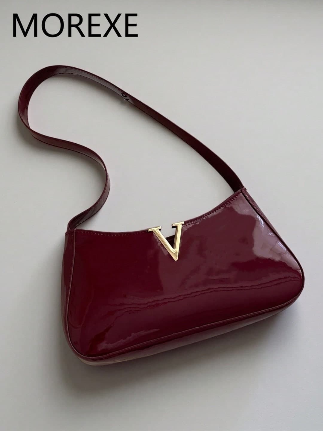 Minimalist Style Women's Bag, Fashionable Solid Color Glossy Baguette Bag, Ladies Versatile Shoulder Bag, Underarm Bag