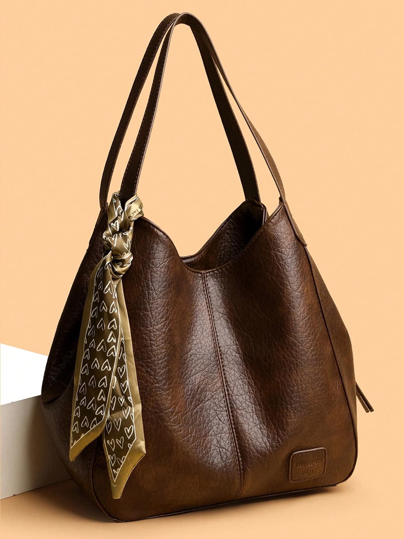 2026 Vintage Large Capacity Tote Bag Women's Handbag Commuter Shoulder Crossbody Bag Fashion PU Leather Large Capacity Messenger Crossbody Bag