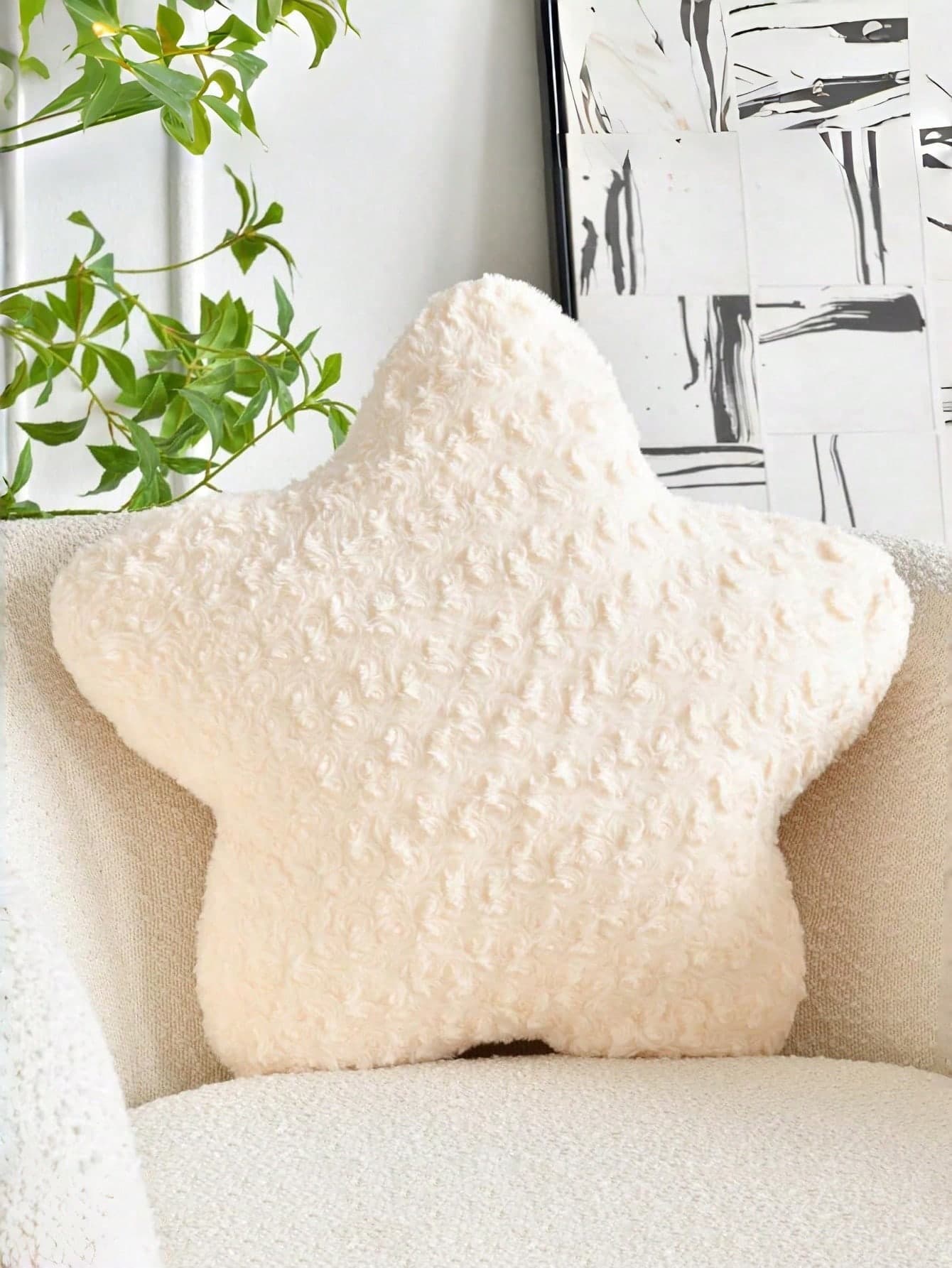 Star Pillow, Mother's Day Gift Star Shaped Plush Pillow For Couch Bed Sofa, Cute Decorative Throw Pillows With Soft Faux Fur Room Decor For Bedroom Living Room