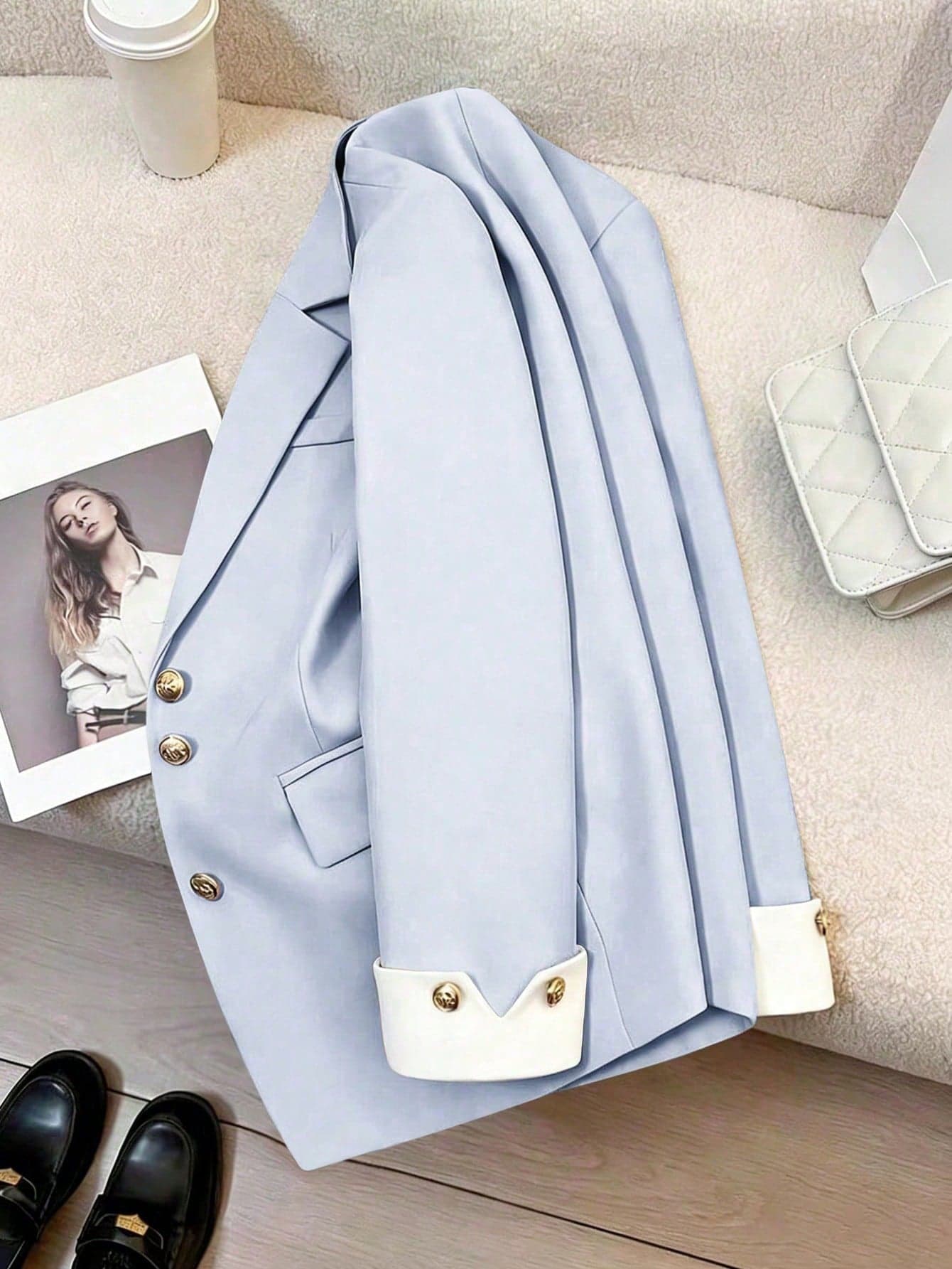 Plus Size Elegant Blazer Jacket, Casual Chic Button-Up Blazer Jacket, Stylish Suit Jacket Spring