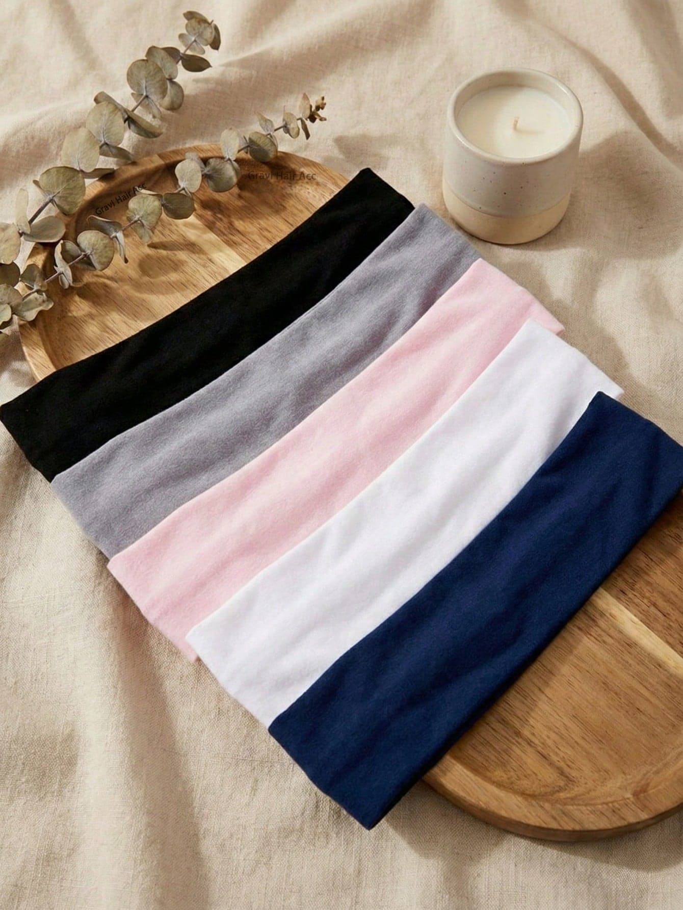 5pcs/Set Women's Bohemian Style Non-Slip Headbands,Suitable For Yoga,Running,Workout And Washing Face,Hair Accessories For Women