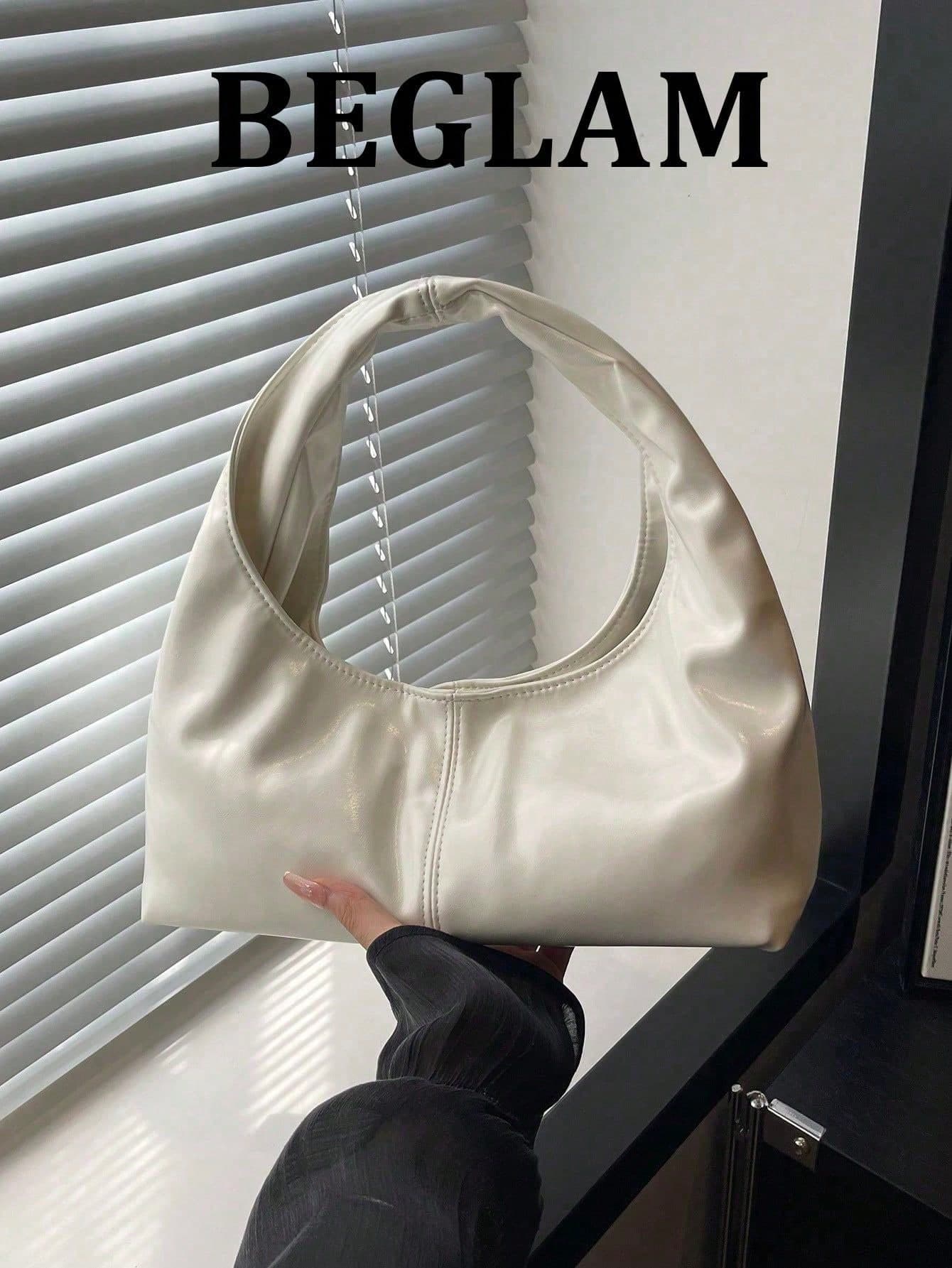 Fashionable Retro Pleated Cloud Handbag, Versatile Casual Shoulder Bag For Women, Crescent Shape