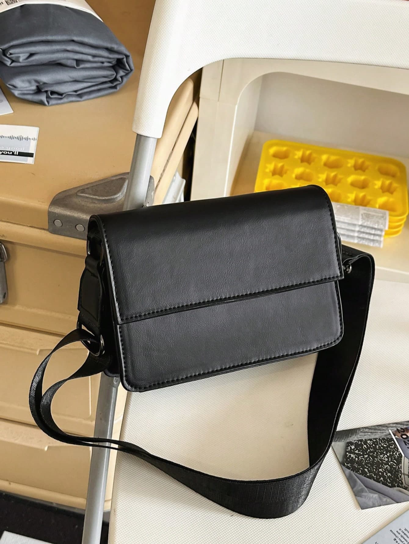New Minimalist Fashion Versatile Men's Shoulder Diagonal Square Bag, Suitable For Outdoor Leisure, Travel, Shopping, Commuting ,Fathers Day Gift ,City Bag