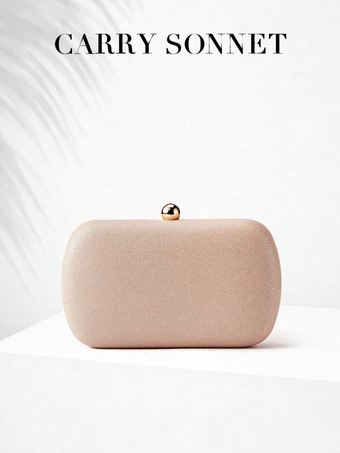 Women's Acrylic Clutch Bag, Pearl Shiny Hard Case Evening Bag With Detachable Shoulder Strap, Suitable For Party, Wedding, Prom, Gift For Her