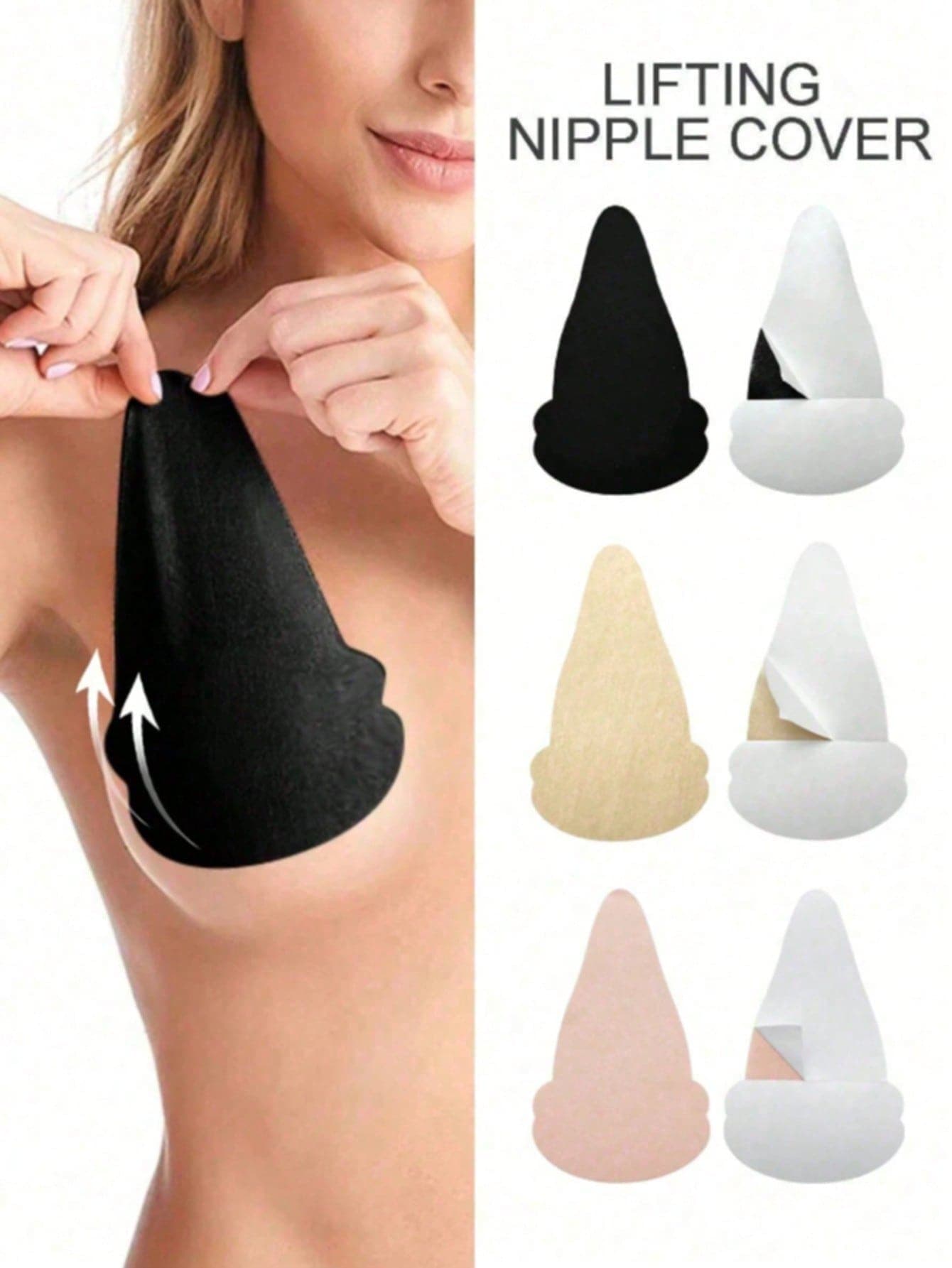 10pcs/20pcs/30pcs Plus Size Disposable Non-Woven Breast Petals, Large Bust Anti-Sagging Breast Petals, Super Breathable Gourd-Shaped Seamless Invisible Nipple Covers