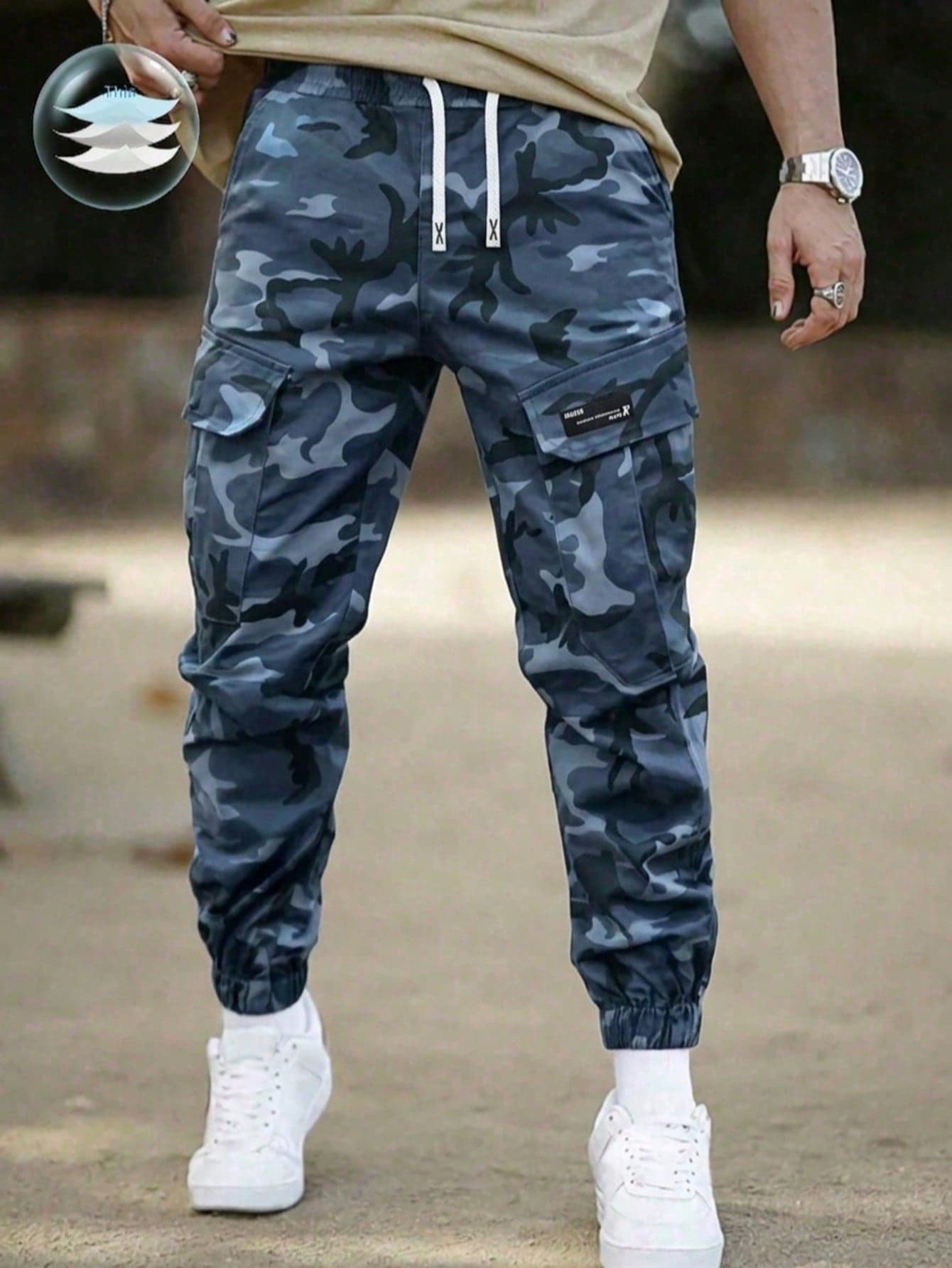 1pc Tween Boys' Boys Camo Cargo Pants With Pockets, All Season Wear, Ideal For Outdoor Activities & Back To School