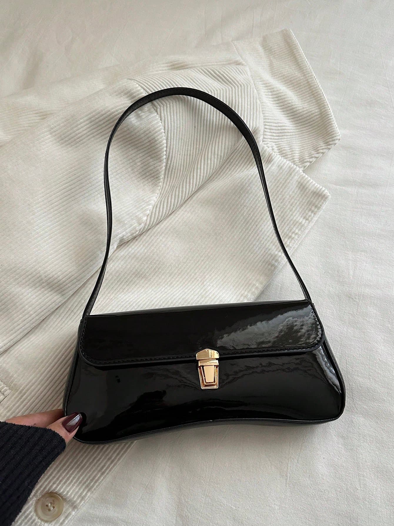 Women's Vintage PU Flap Decor Shoulder Underarm Bag, Suitable For Dating, Outings, Parties And Other Occasions